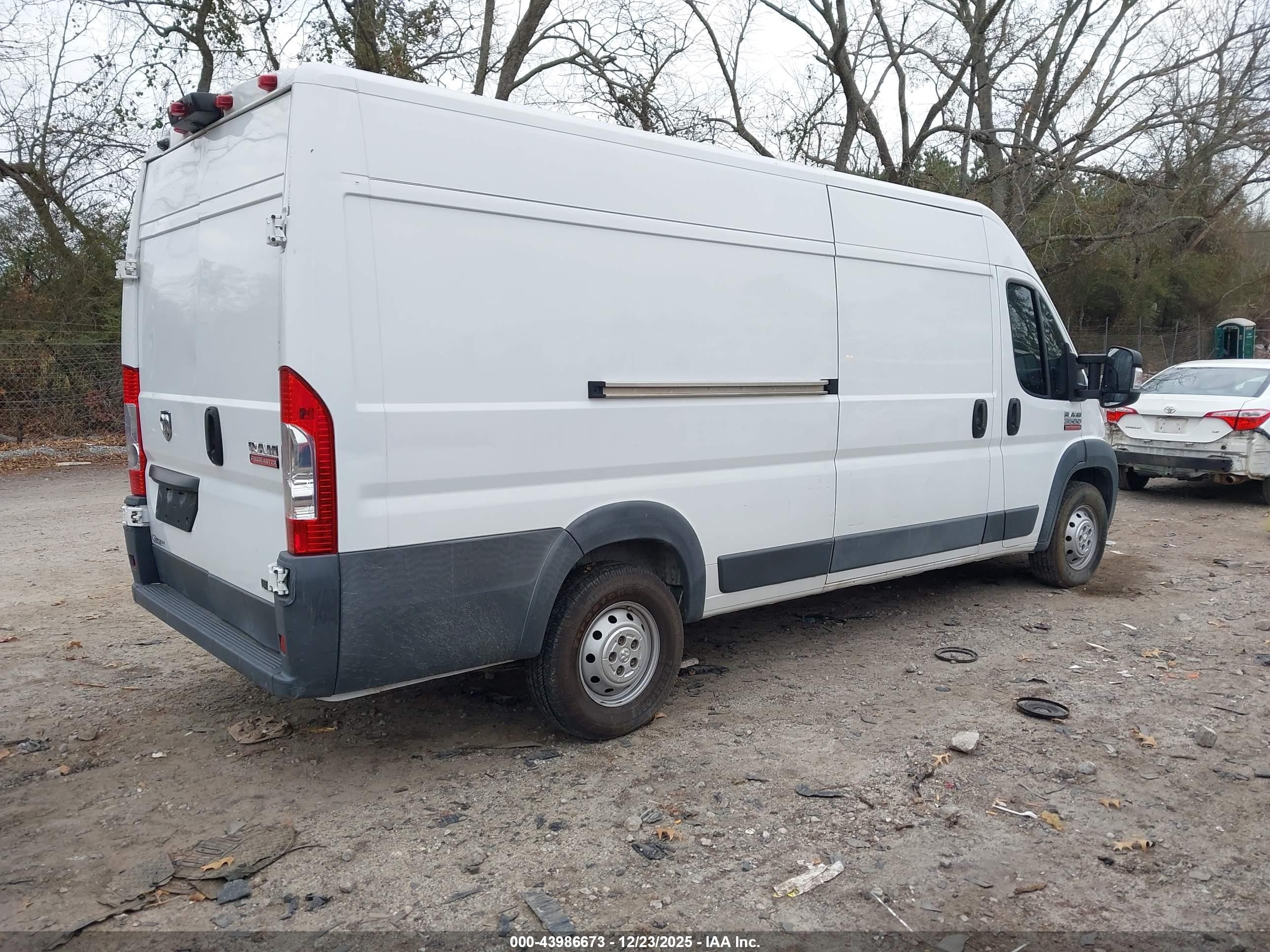 2015 Ram Promaster 3500 High Roof White vin: 3C6URVJD2FE500383
