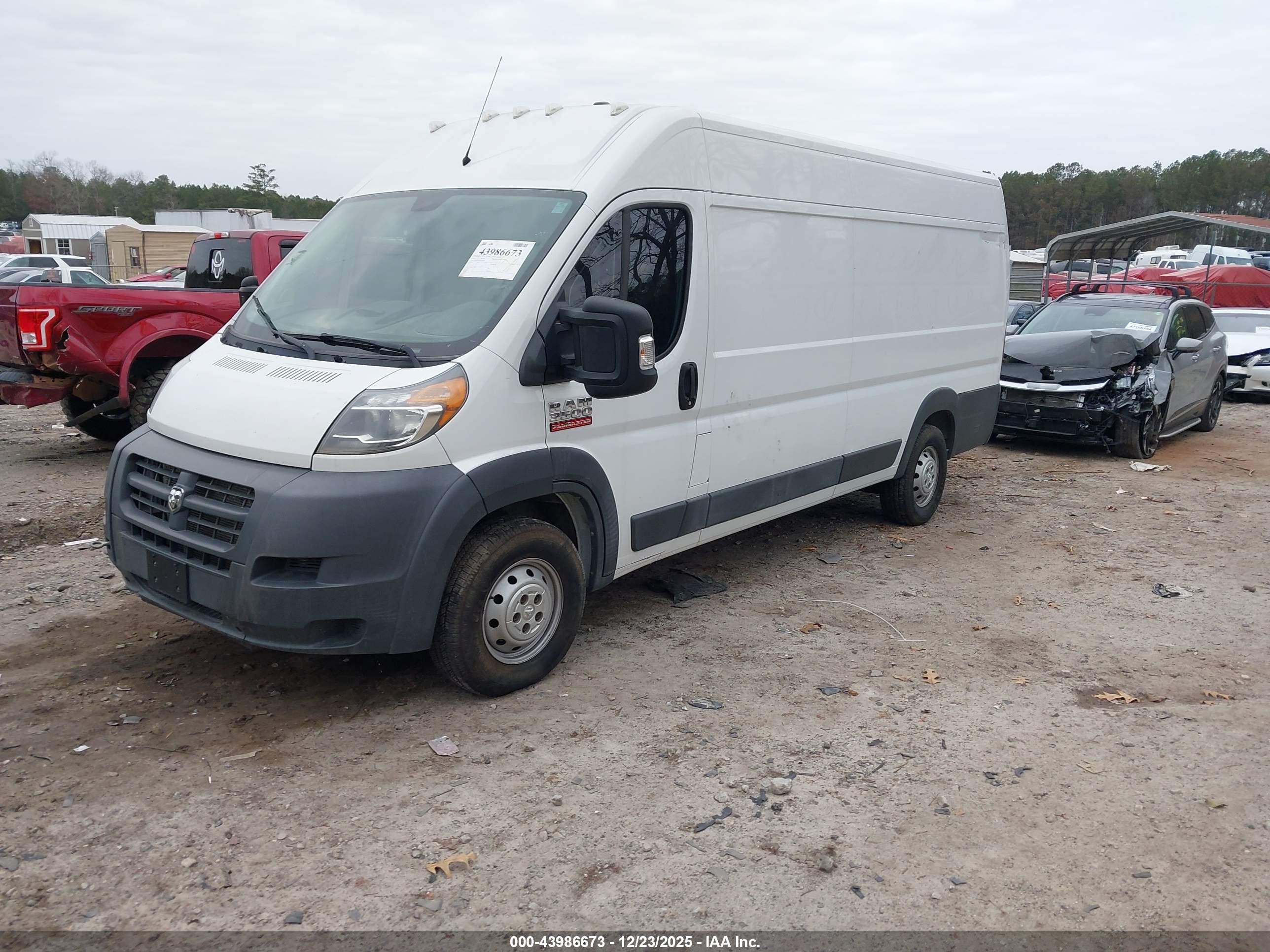 2015 Ram Promaster 3500 High Roof White vin: 3C6URVJD2FE500383