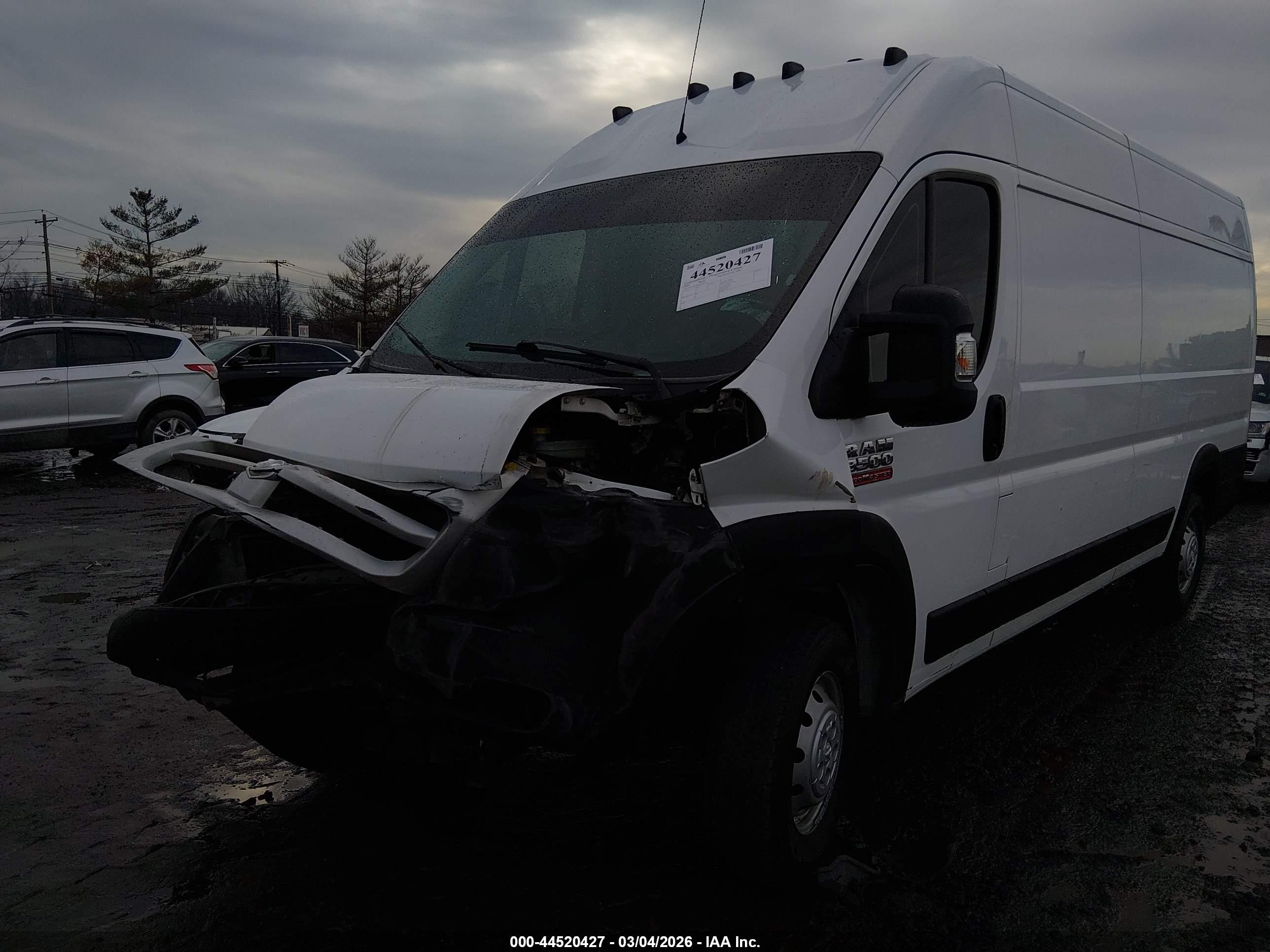 2015 Ram Promaster 3500 High Roof White vin: 3C6URVJD2FE504451