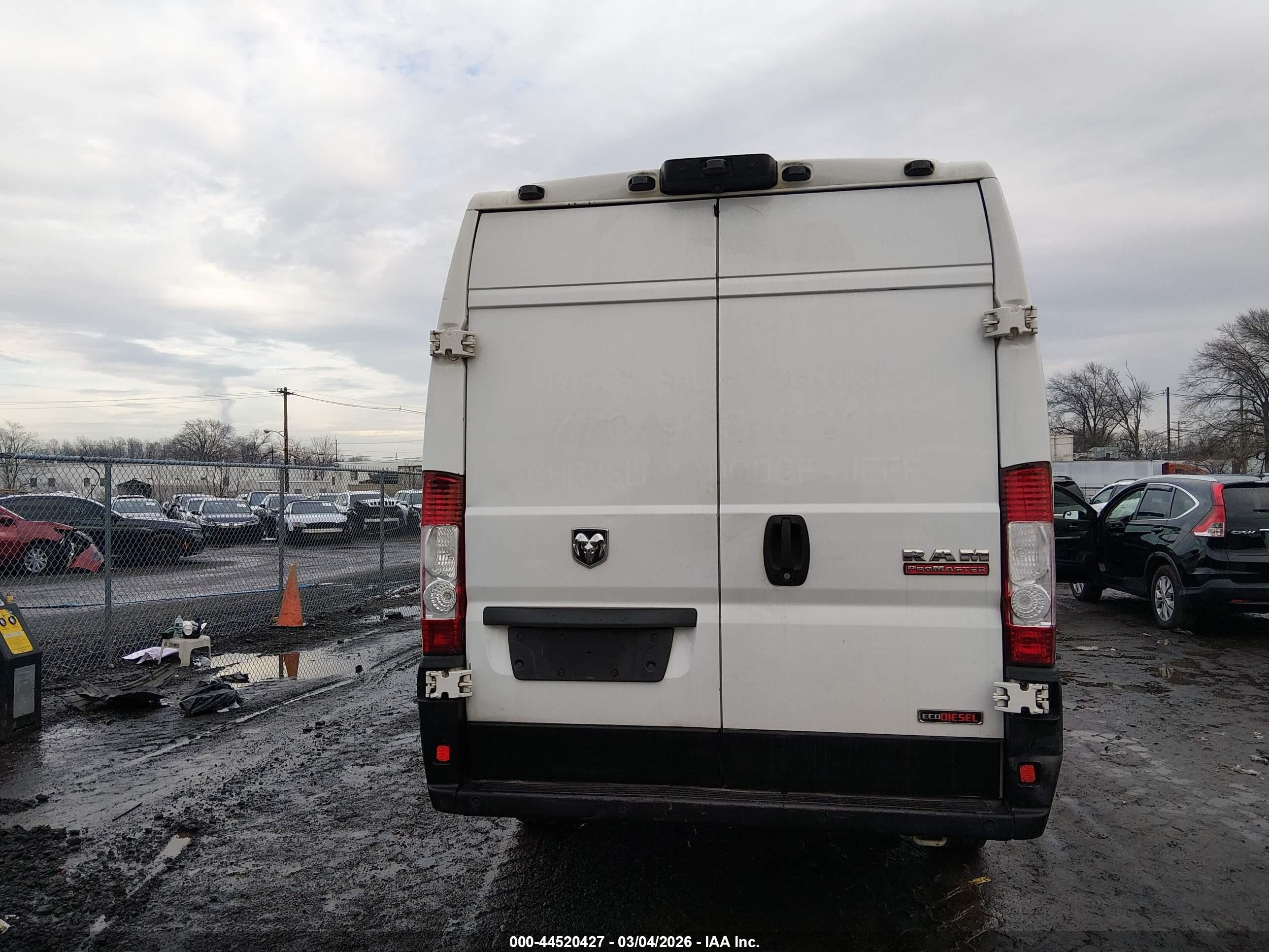 2015 Ram Promaster 3500 High Roof White vin: 3C6URVJD2FE504451