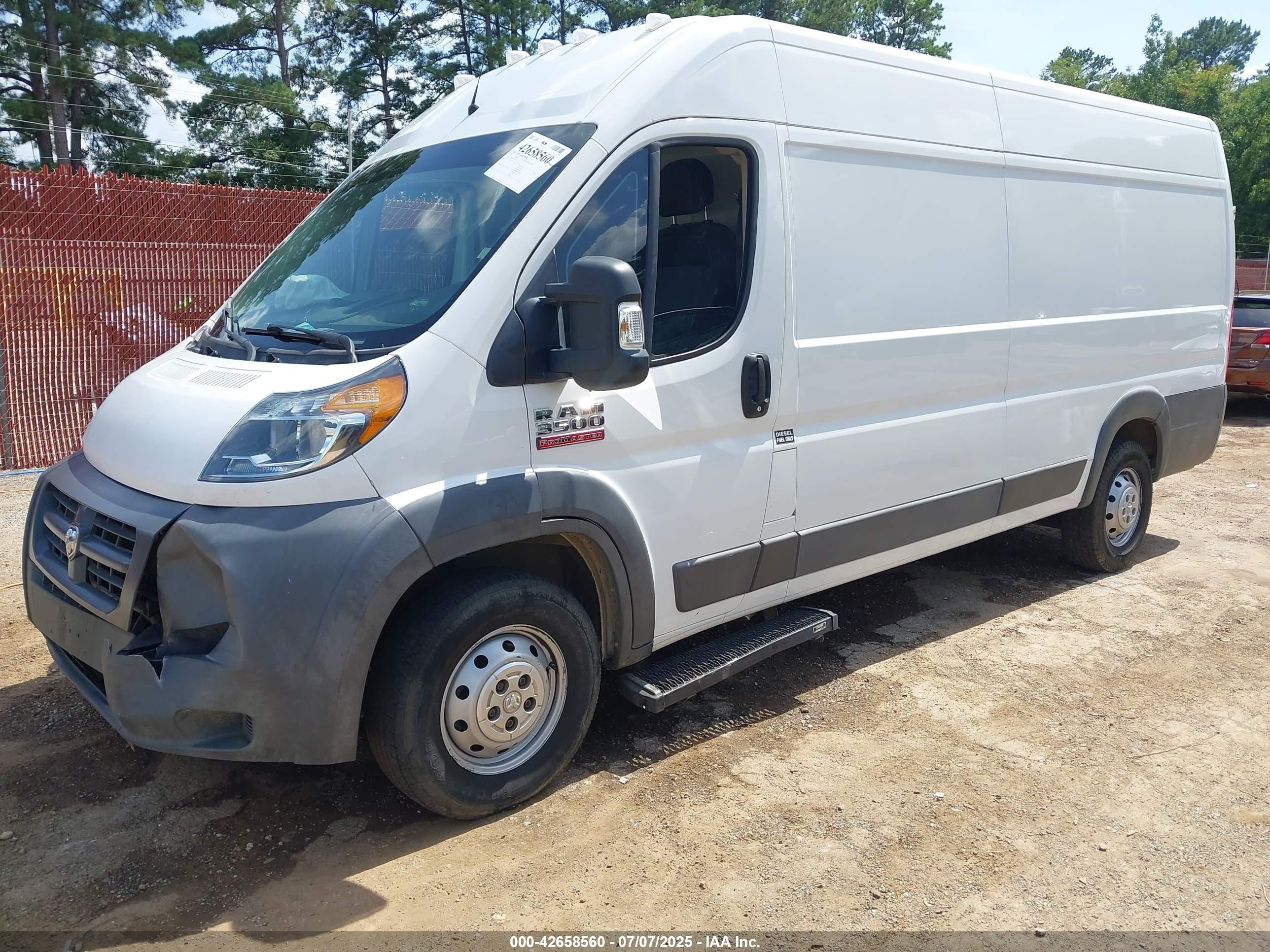 2015 Ram Promaster 3500 High Roof White vin: 3C6URVJD4FE511305