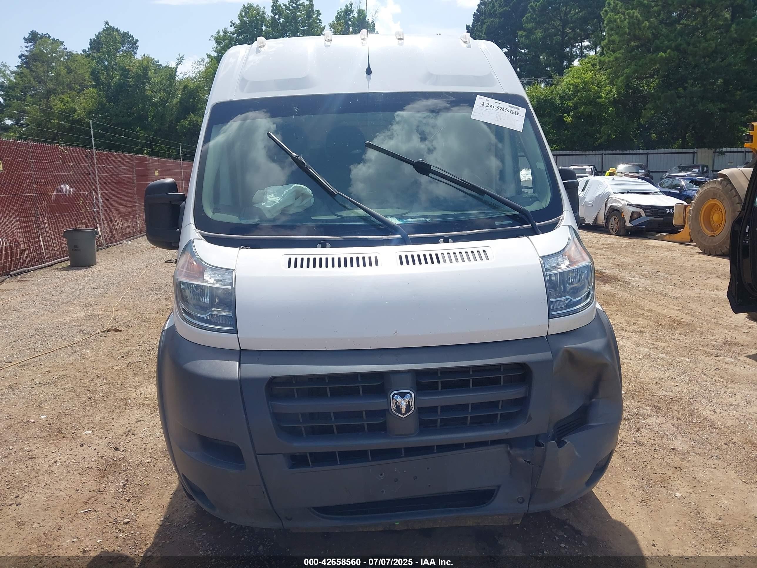 2015 Ram Promaster 3500 High Roof White vin: 3C6URVJD4FE511305
