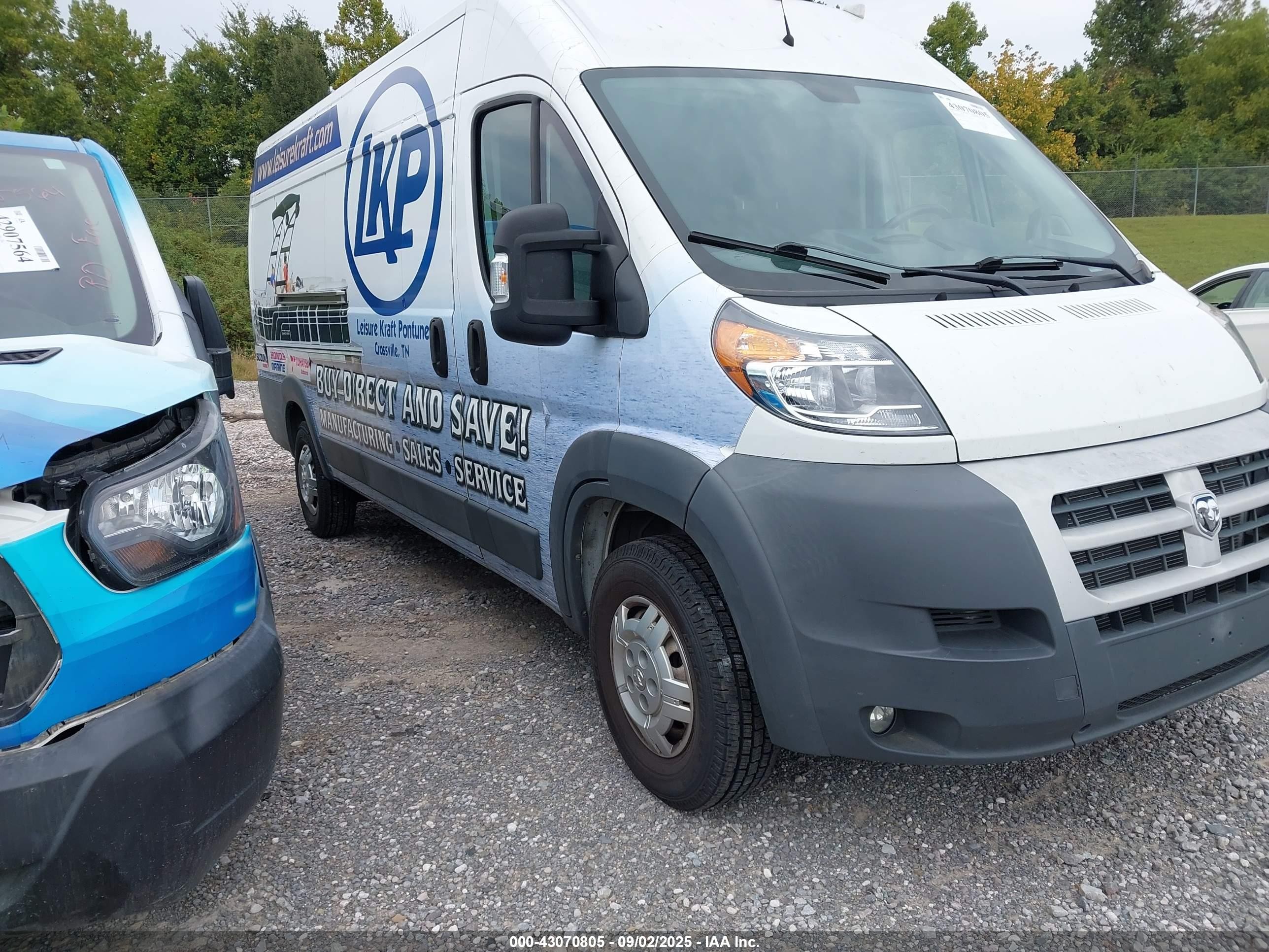 2015 Ram Promaster 3500 High Roof White vin: 3C6URVJDXFE513477