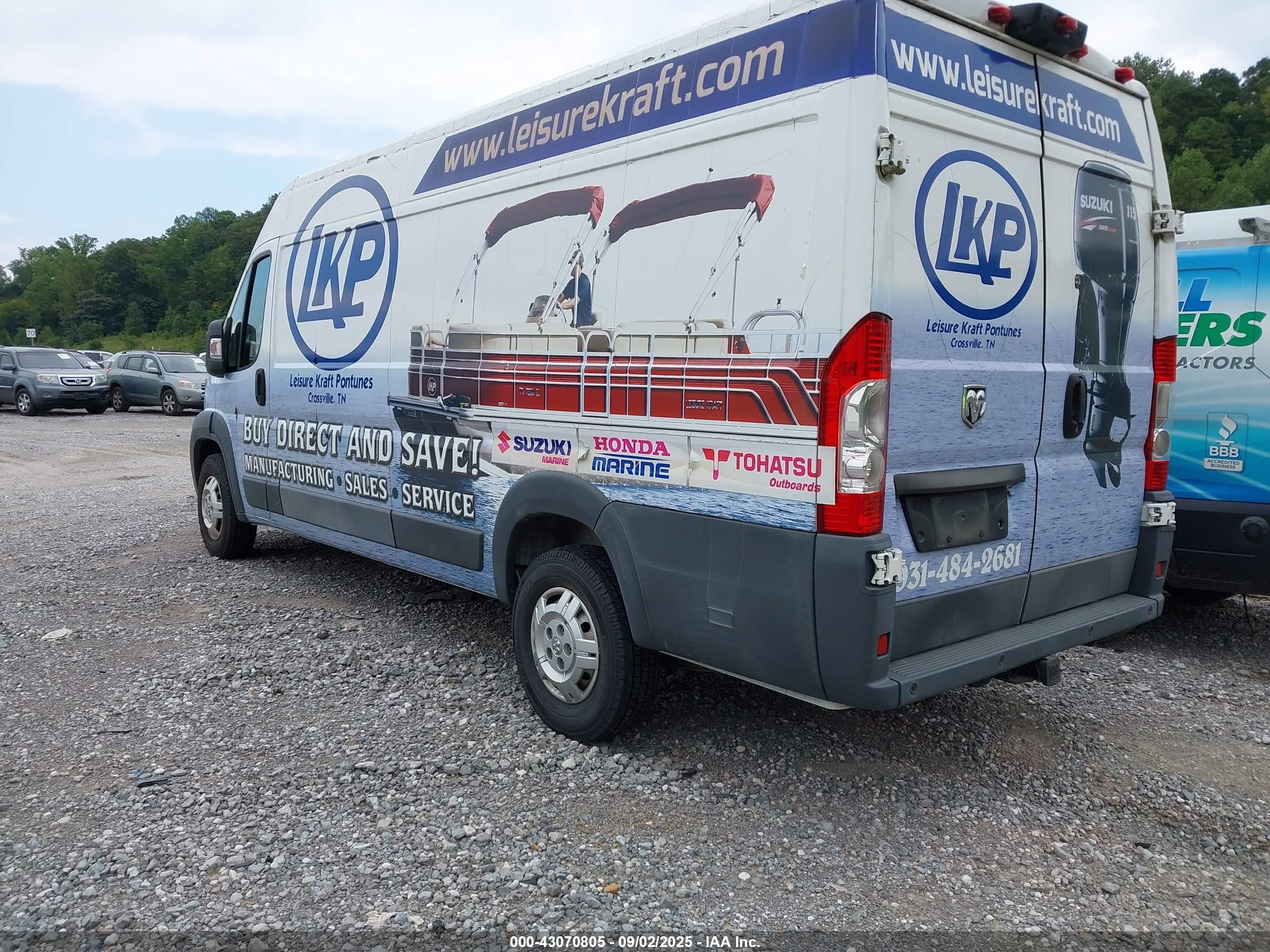 2015 Ram Promaster 3500 High Roof White vin: 3C6URVJDXFE513477