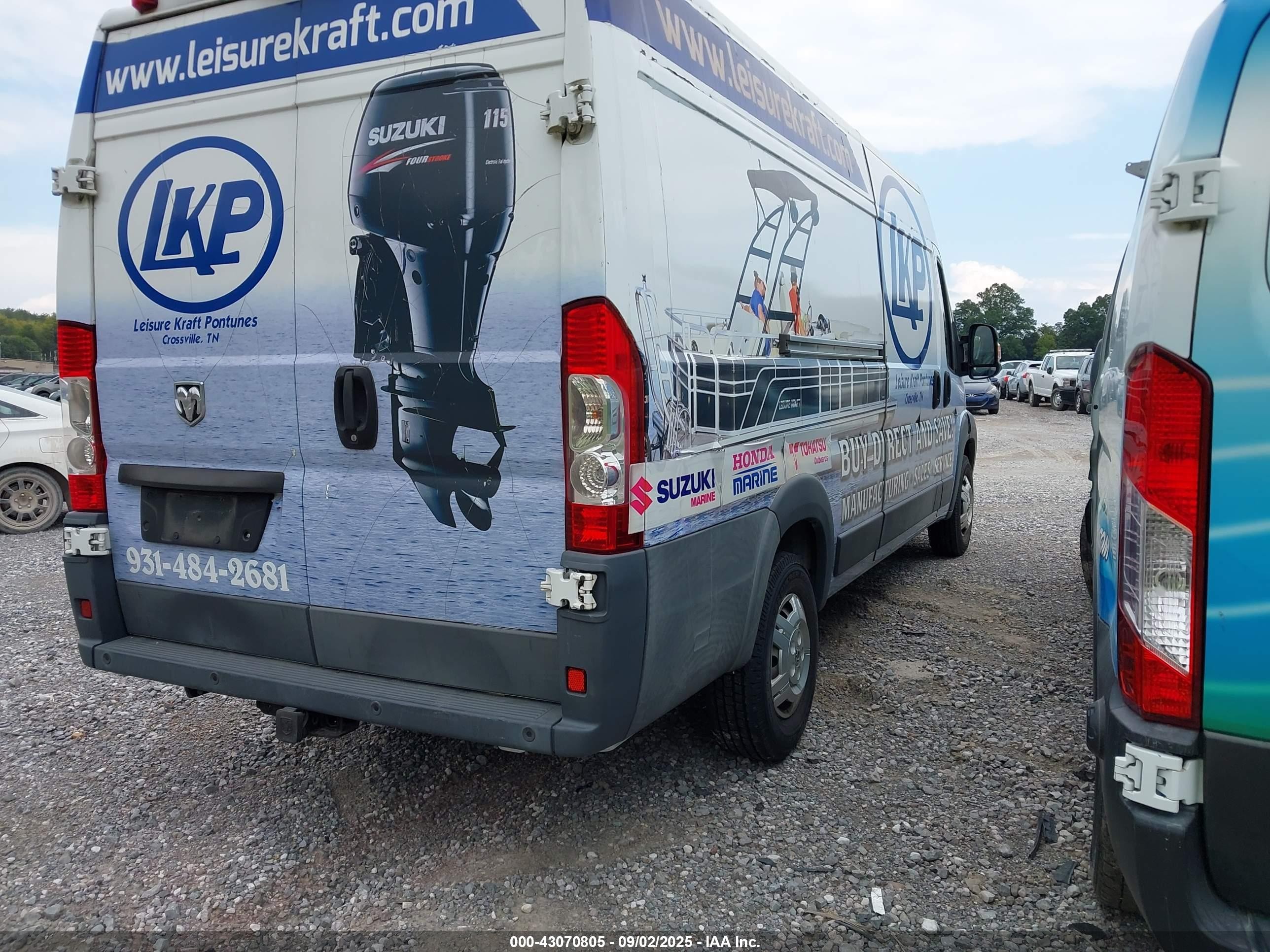 2015 Ram Promaster 3500 High Roof White vin: 3C6URVJDXFE513477
