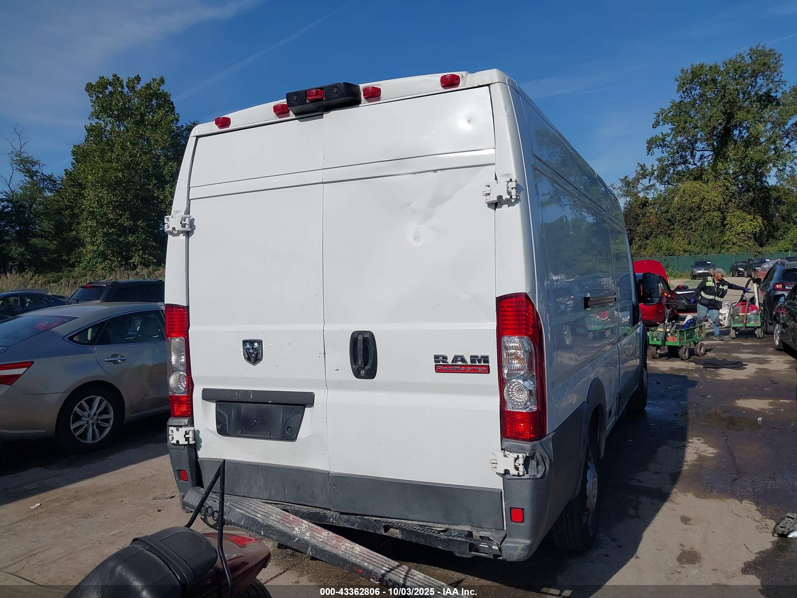 2014 Ram Promaster 3500 High Roof White vin: 3C6URVJG1EE118659