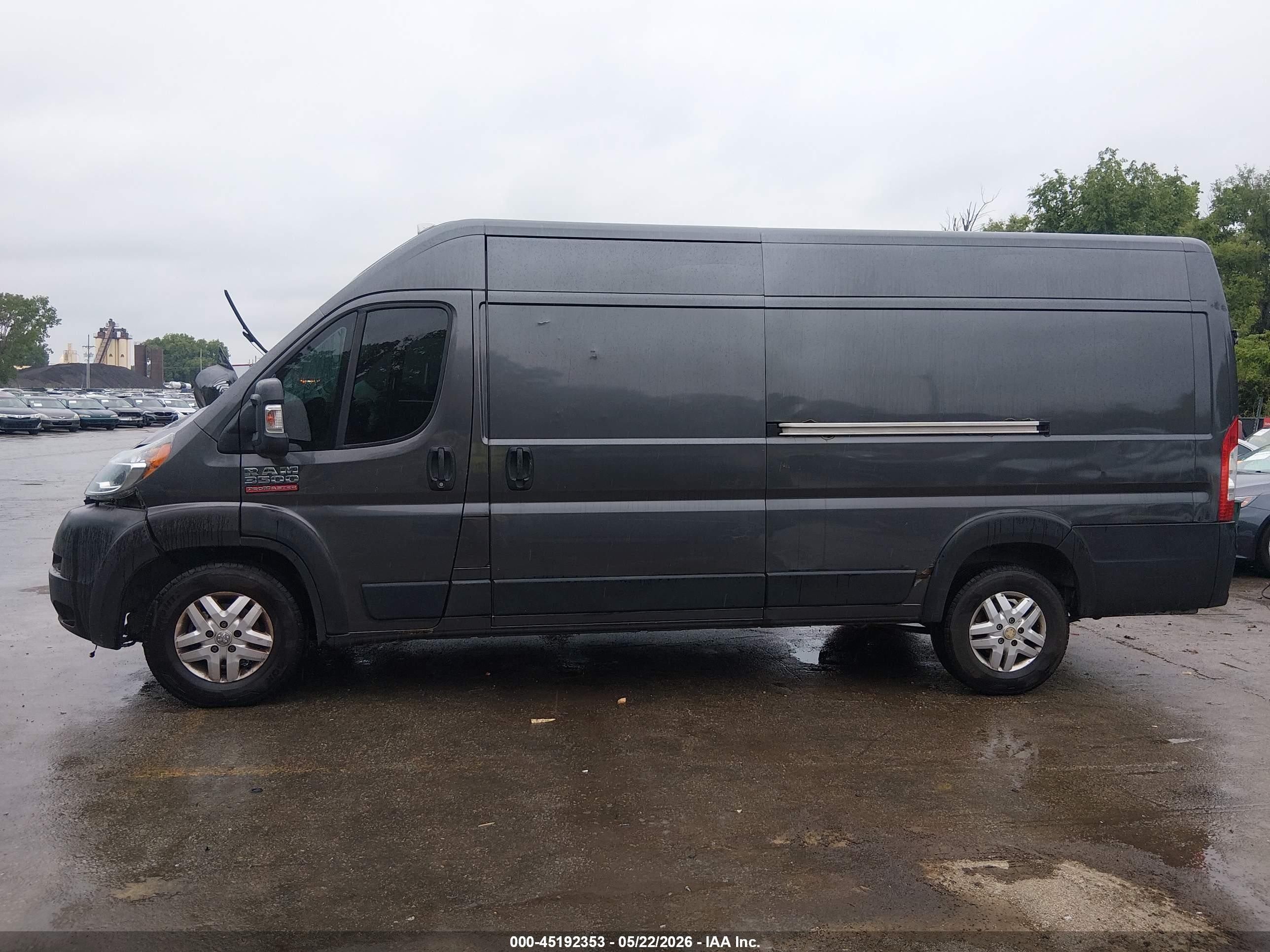 2015 Ram Promaster 3500 High Roof Gray vin: 3C6URVJG2FE506226