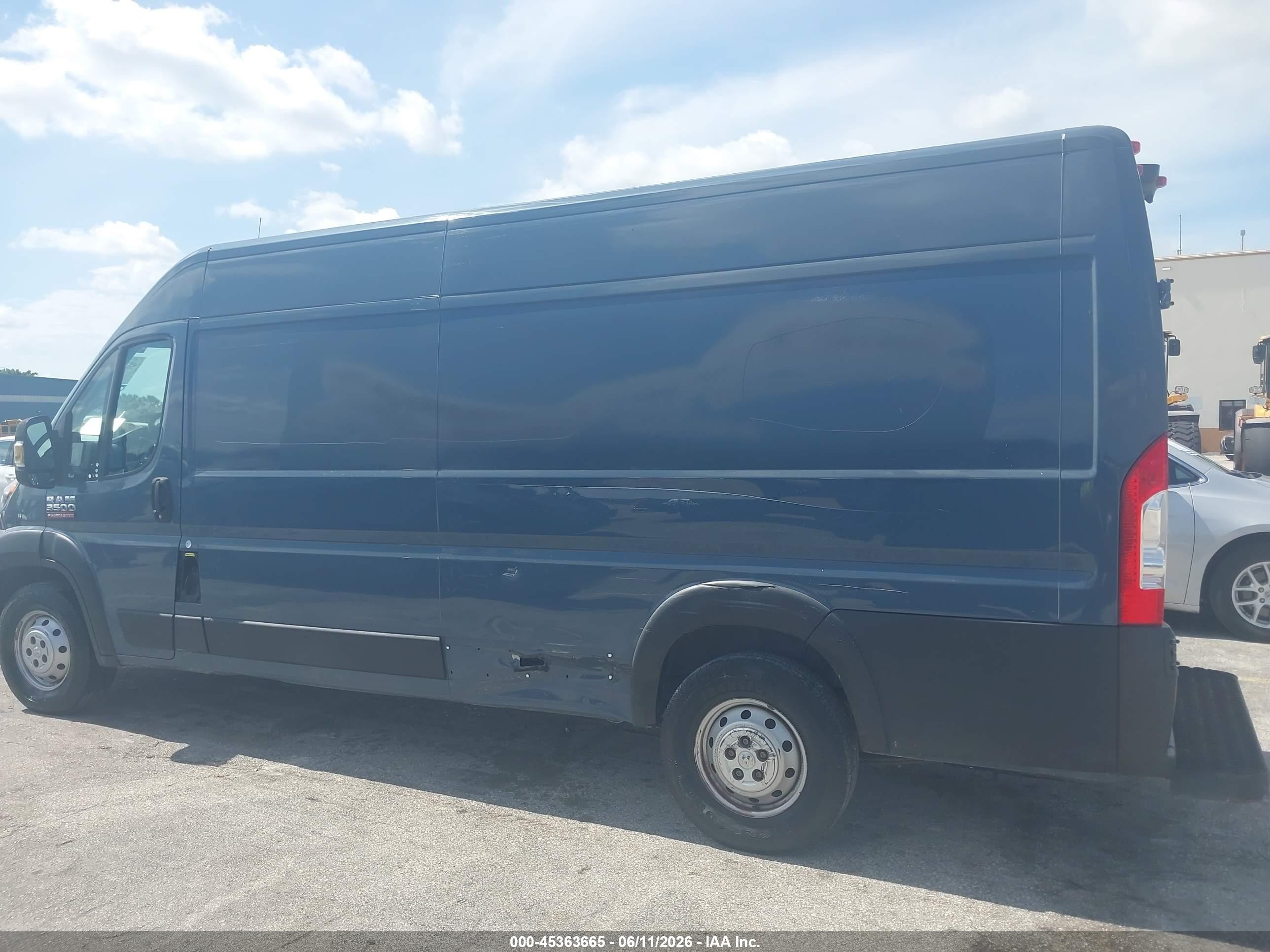 2020 Ram Promaster 3500 Cargo Van High Roof 159 Wb Ext Gray vin: 3C6URVJG2LE107036
