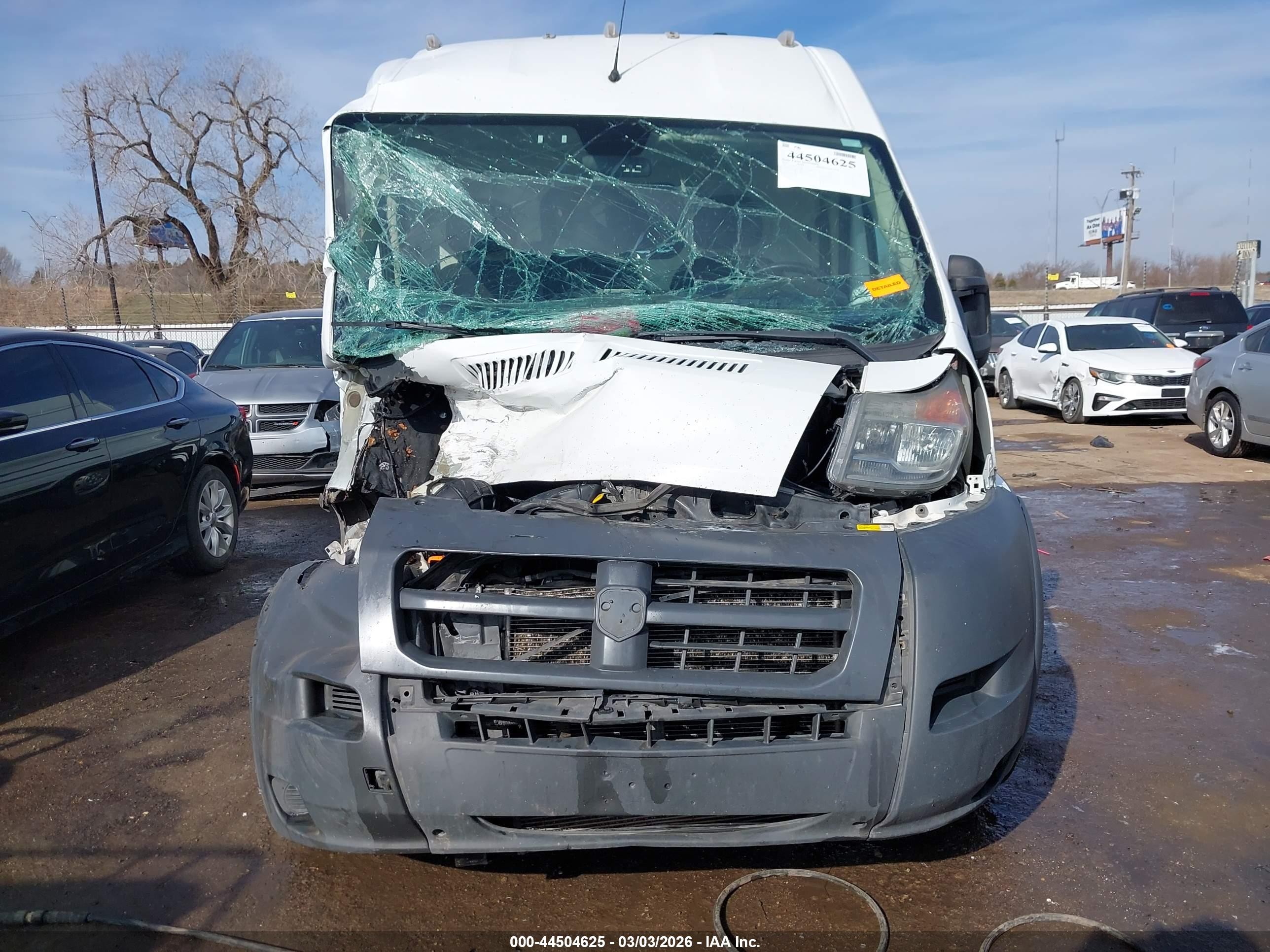 2014 Ram Promaster 3500 High Roof Белый vin: 3C6URVJG3EE103872