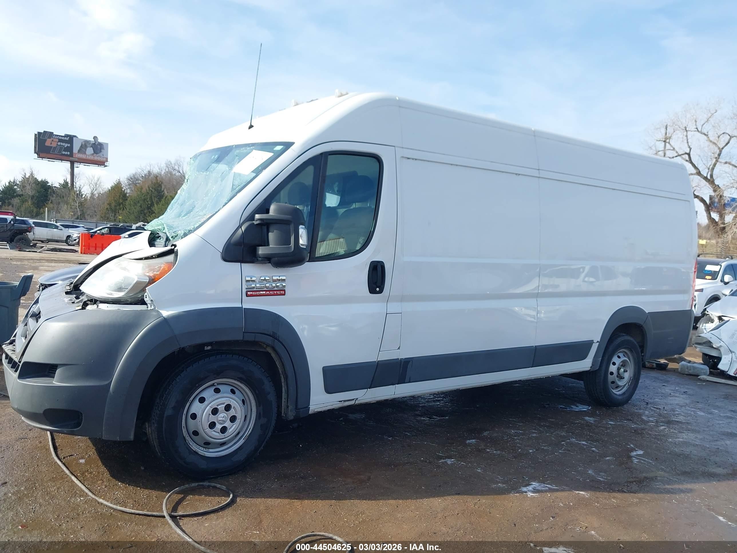 2014 Ram Promaster 3500 High Roof Белый vin: 3C6URVJG3EE103872