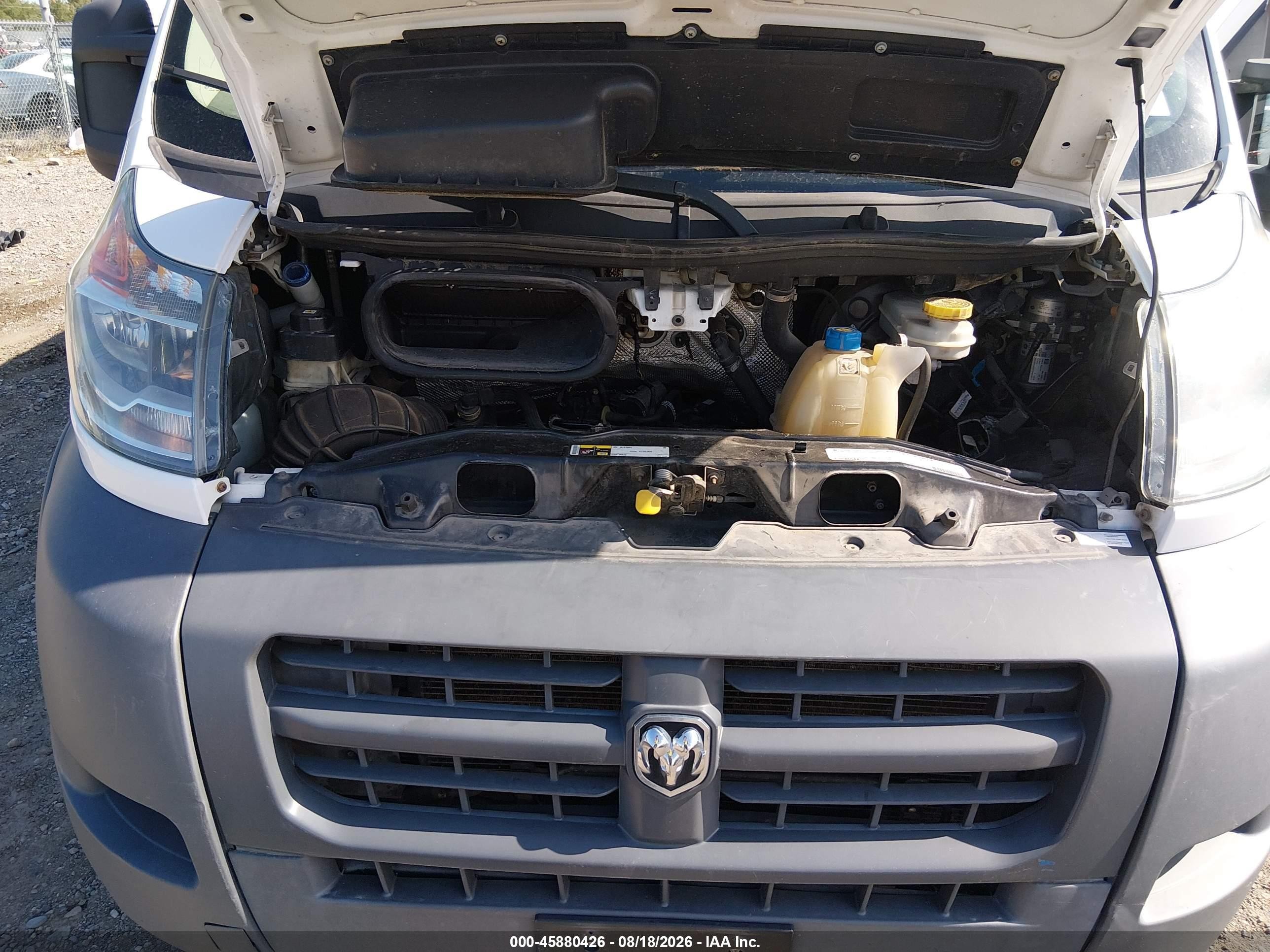 2014 Ram Promaster 3500 High Roof Белый vin: 3C6URVJG9EE114391