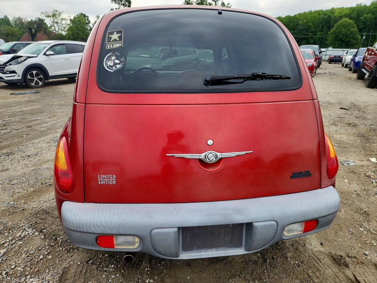 2001 Chrysler Pt Cruiser Red vin: 3C8FY4BB11T590589