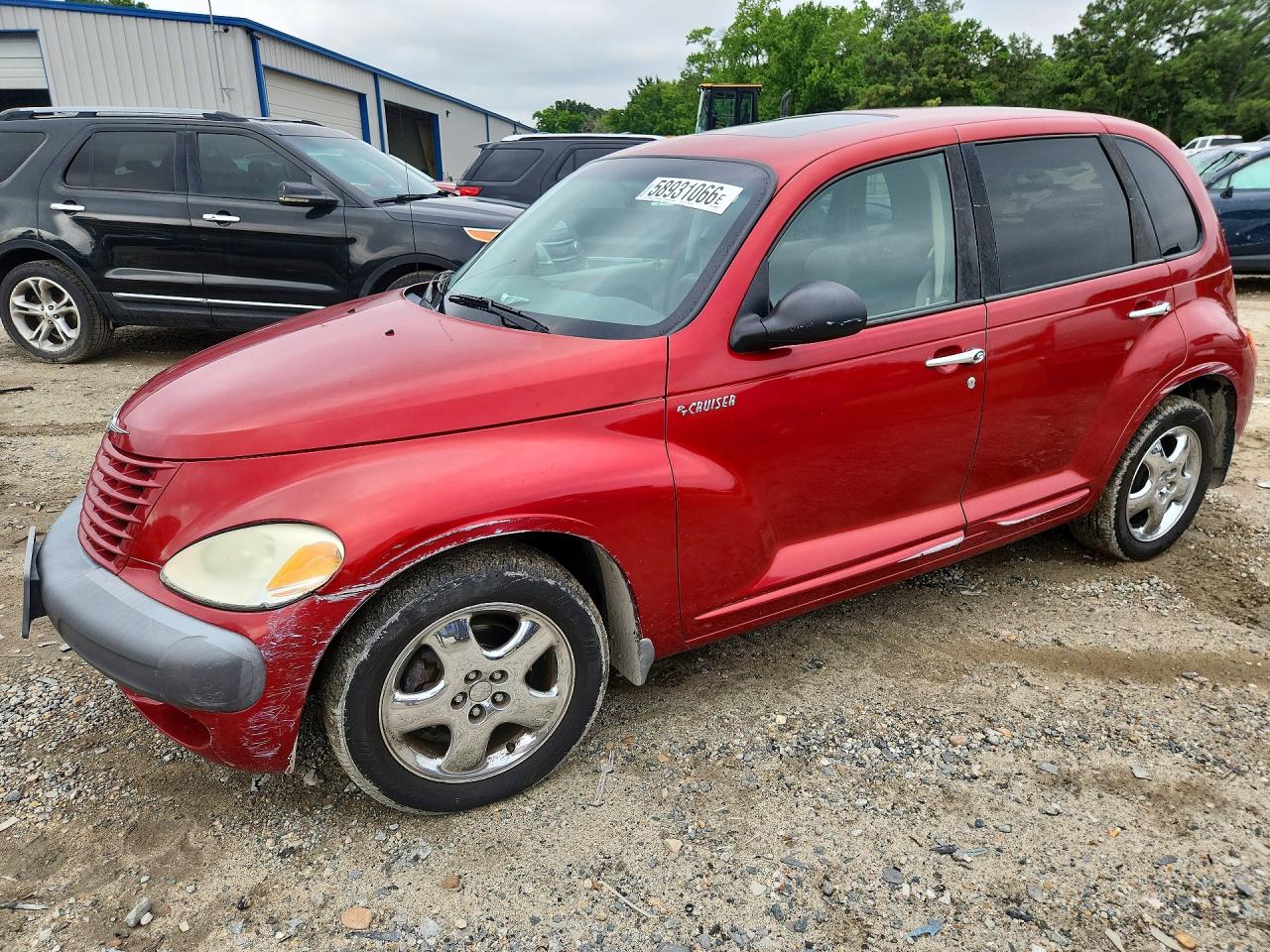 2001 Chrysler Pt Cruiser Red vin: 3C8FY4BB11T590589