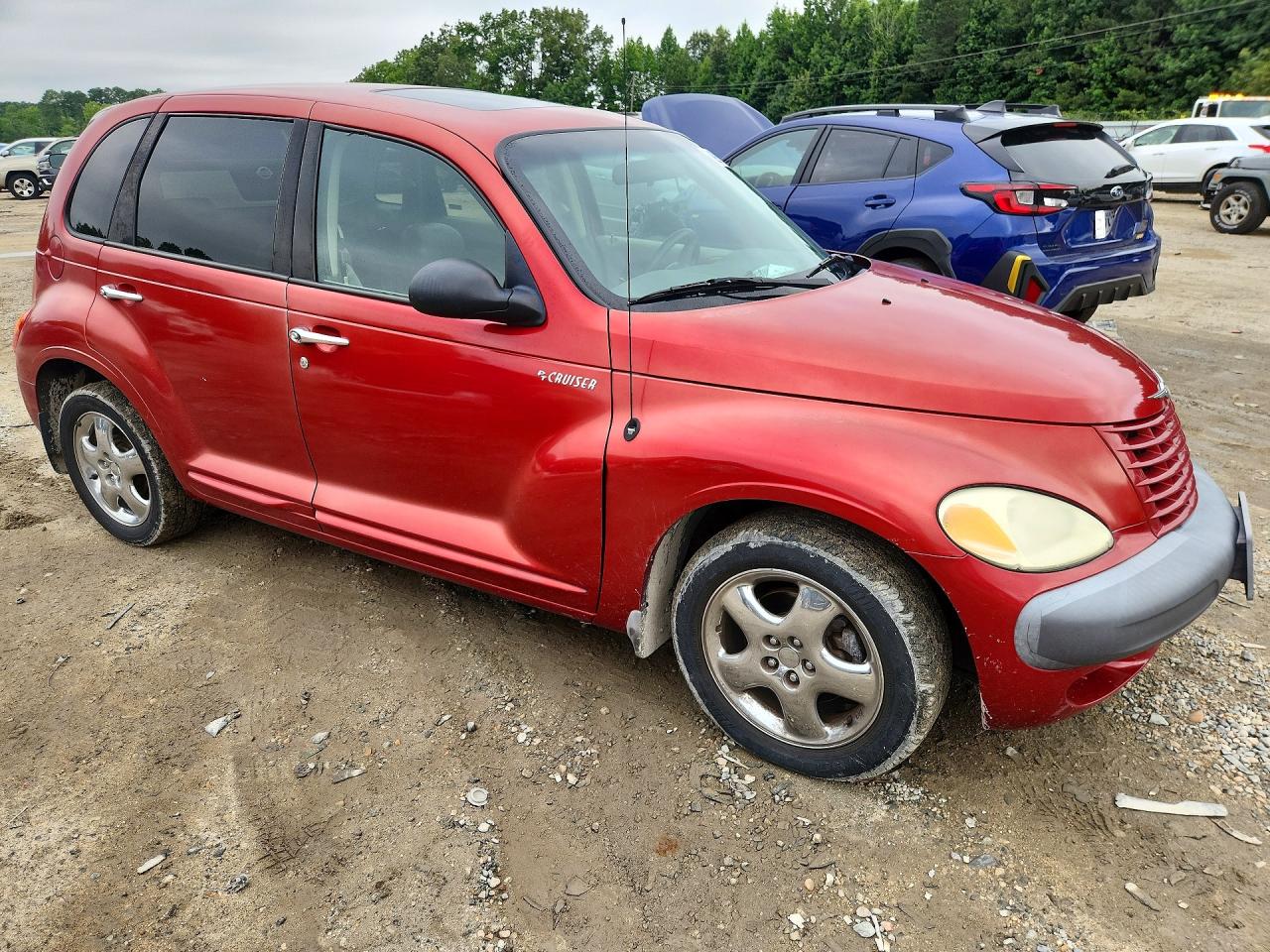 2001 Chrysler Pt Cruiser Red vin: 3C8FY4BB11T590589