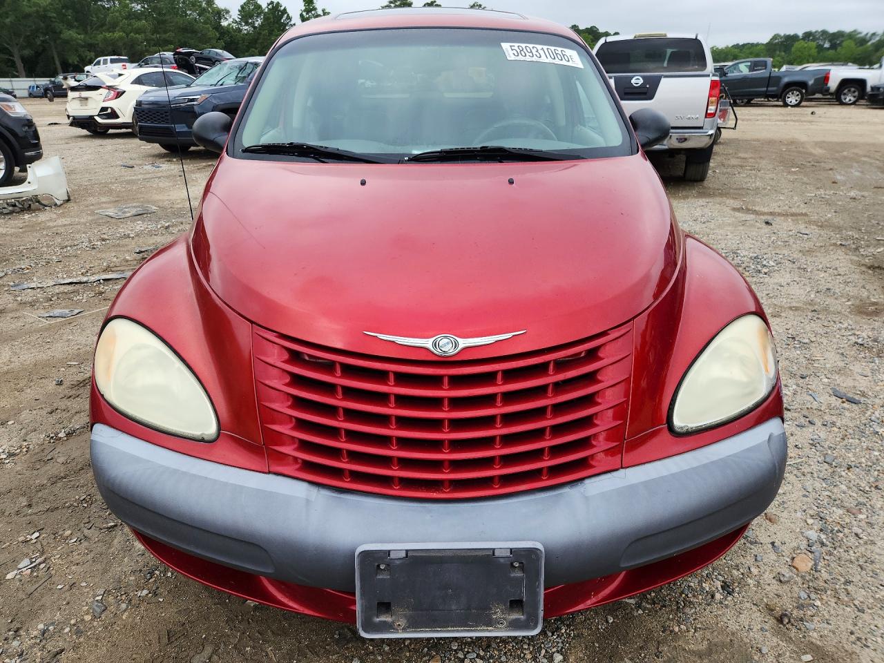 2001 Chrysler Pt Cruiser Red vin: 3C8FY4BB11T590589