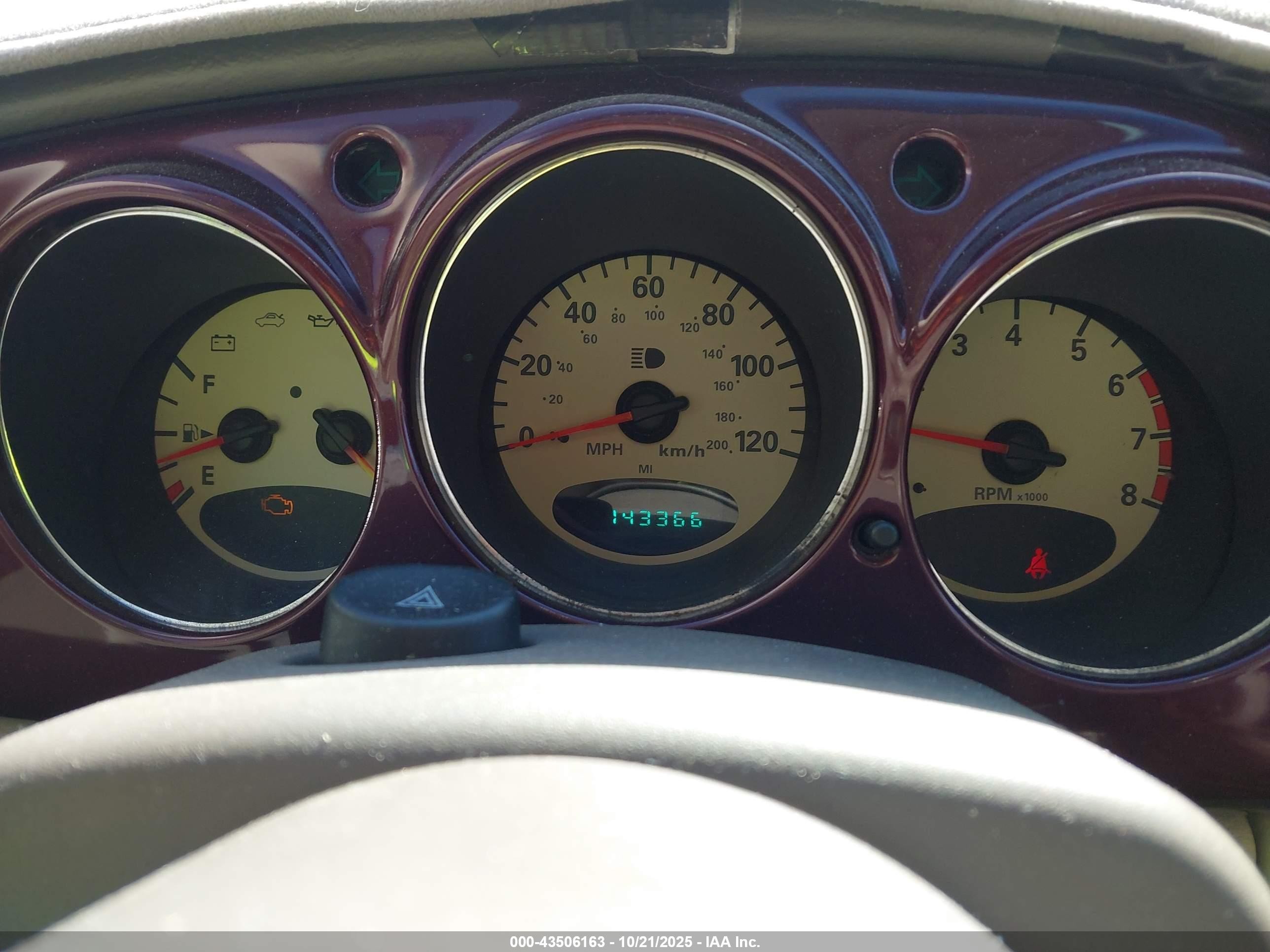 2001 Chrysler Pt Cruiser   Purple vin: 3C8FY4BB41T320806
