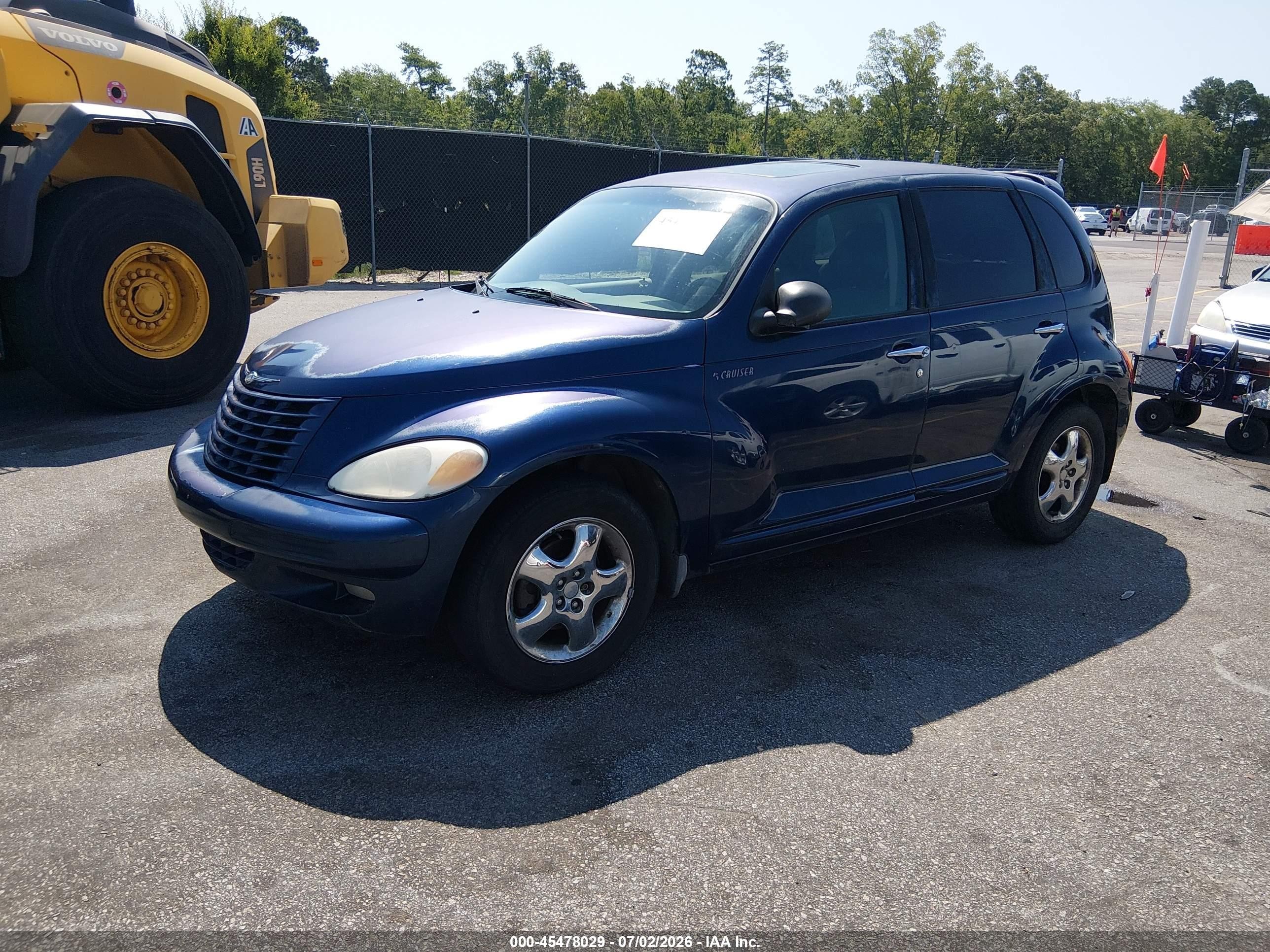 2001 Chrysler Pt Cruiser   Синий vin: 3C8FY4BB51T284611
