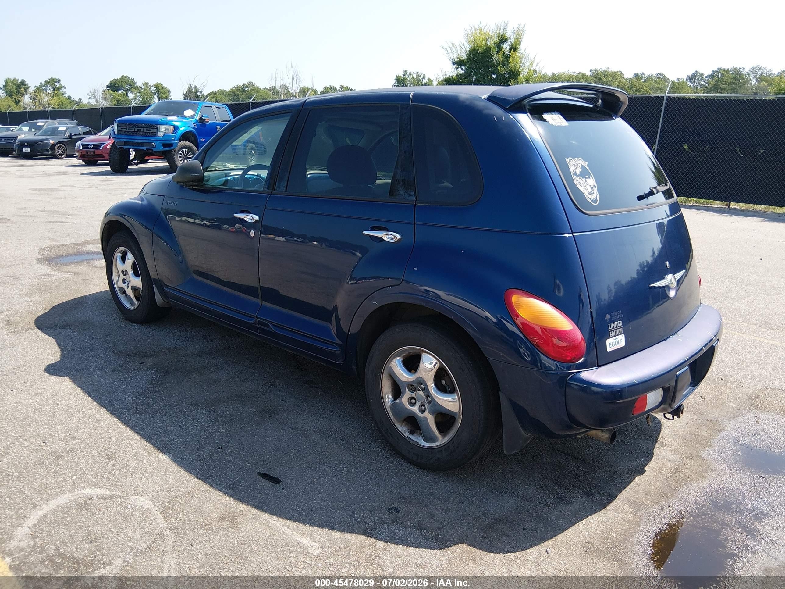 2001 Chrysler Pt Cruiser   Синий vin: 3C8FY4BB51T284611