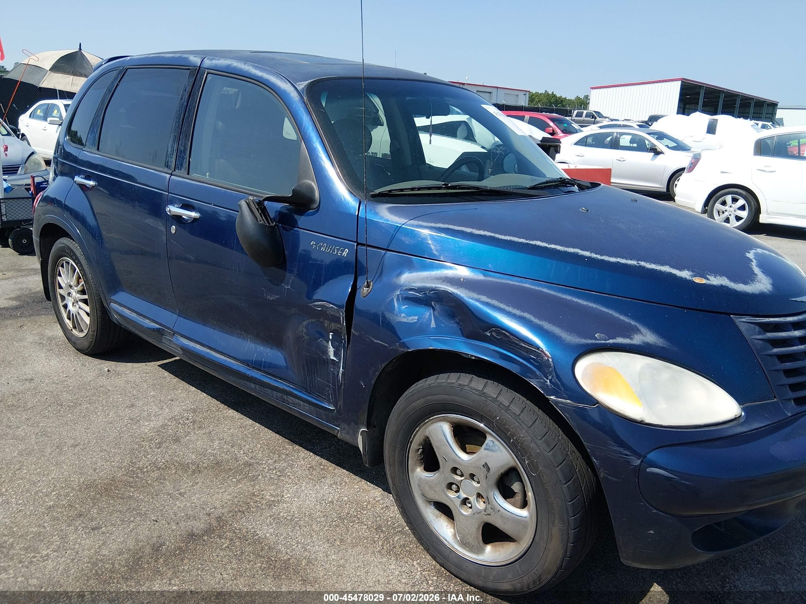 2001 Chrysler Pt Cruiser   Синий vin: 3C8FY4BB51T284611