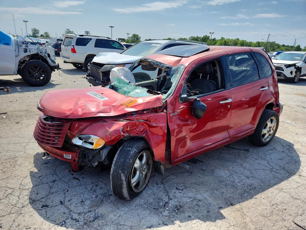 2001 Chrysler Pt Cruiser Burgundy vin: 3C8FY4BB61T634148