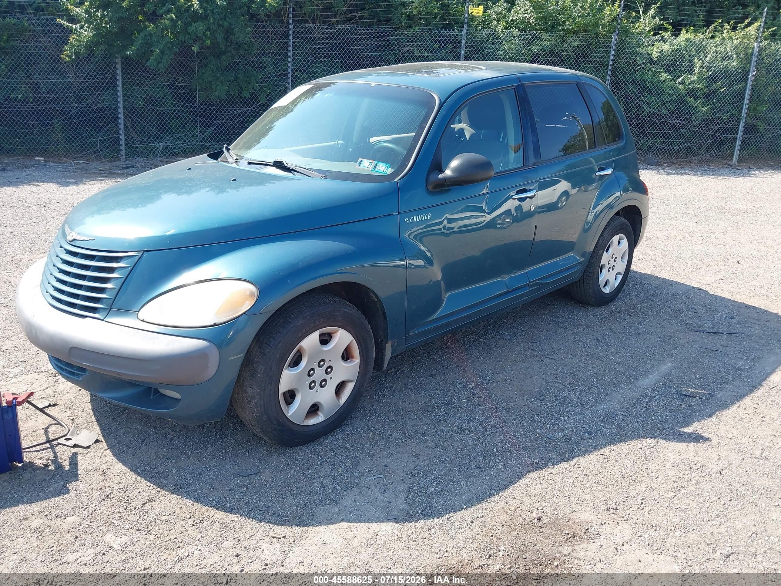 2001 Chrysler Pt Cruiser   Green vin: 3C8FY4BB61T694141