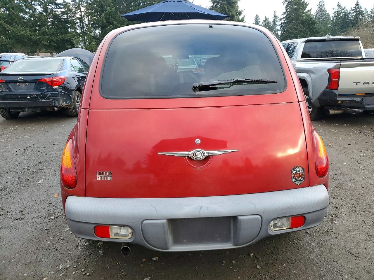 2001 Chrysler Pt Cruiser Burgundy vin: 3C8FY4BB81T591643