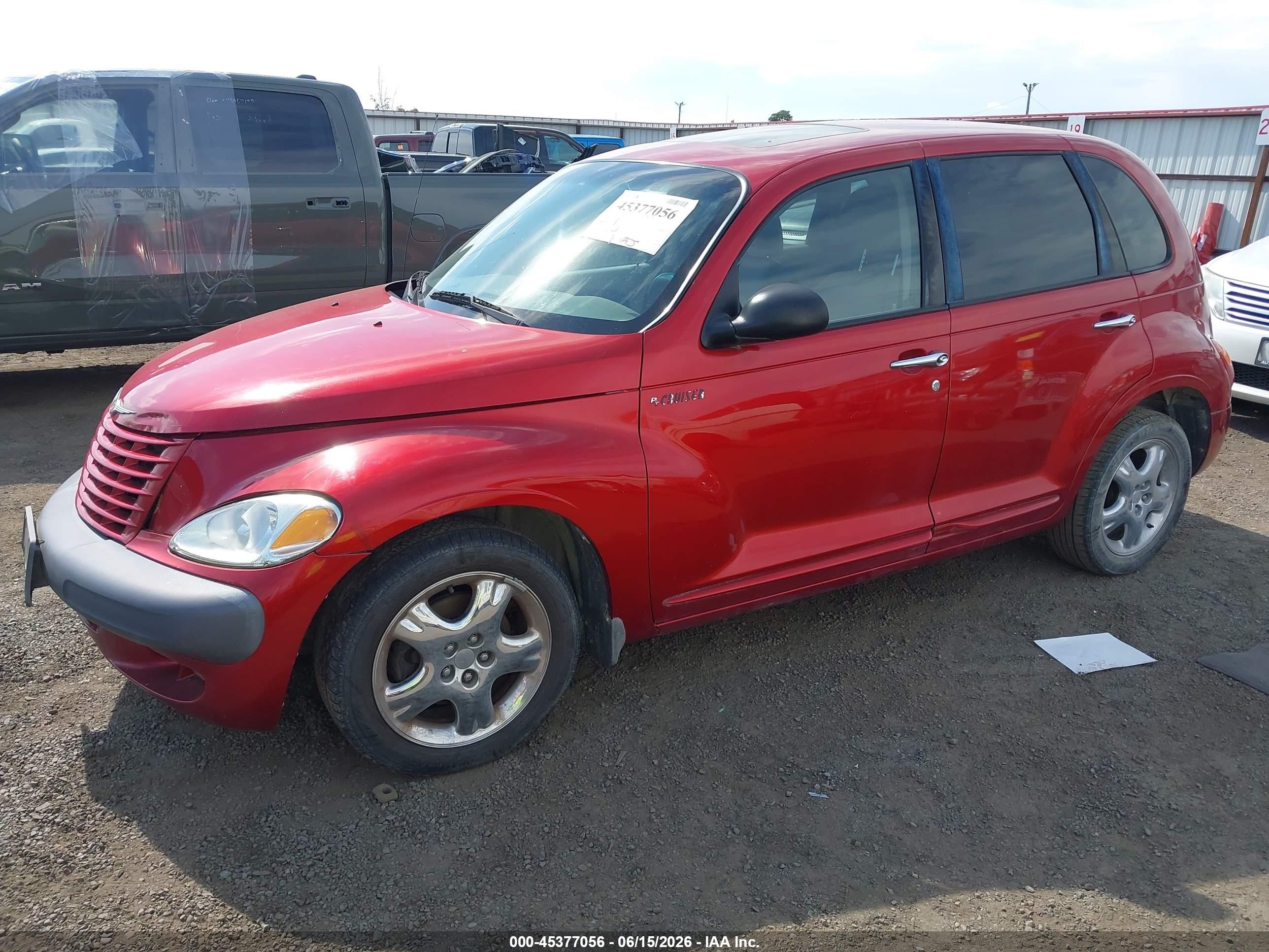 2001 Chrysler Pt Cruiser Red vin: 3C8FY4BB91T638761