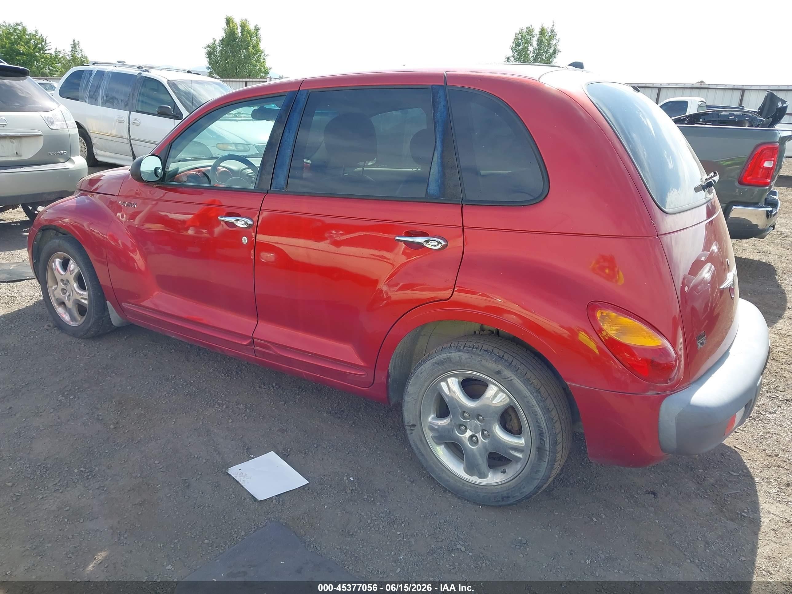 2001 Chrysler Pt Cruiser Red vin: 3C8FY4BB91T638761