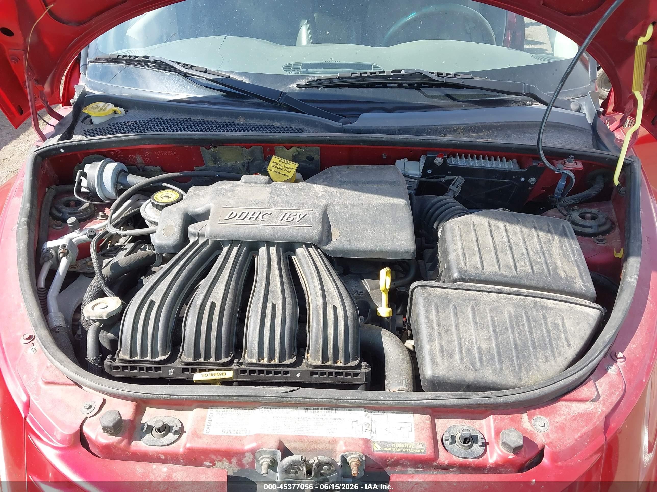 2001 Chrysler Pt Cruiser Red vin: 3C8FY4BB91T638761