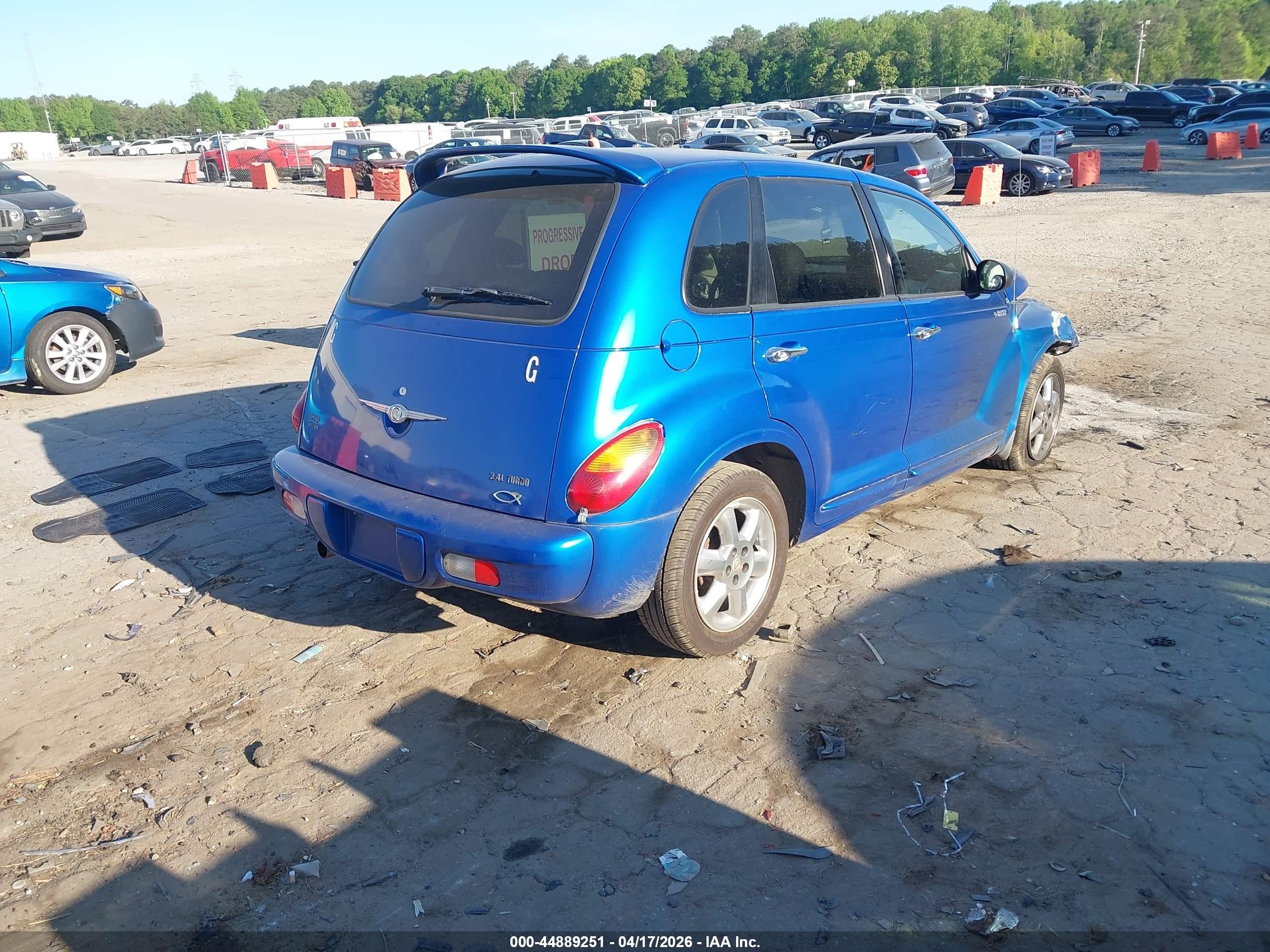 2004 Chrysler Pt Cruiser Limited Blue vin: 3C8FY68894T262347