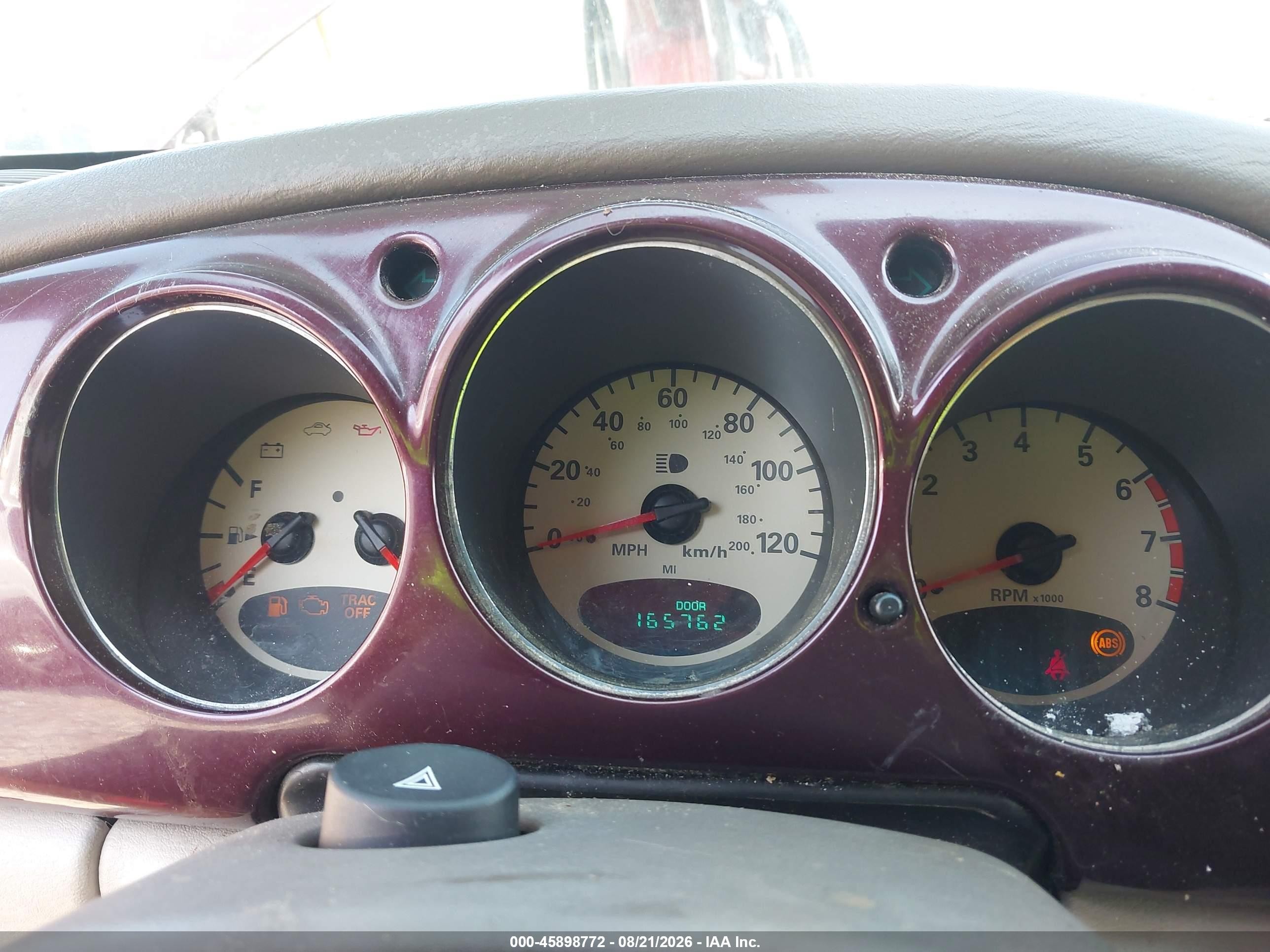2002 Chrysler Pt Cruiser Limited Burgundy vin: 3C8FY68B22T280620