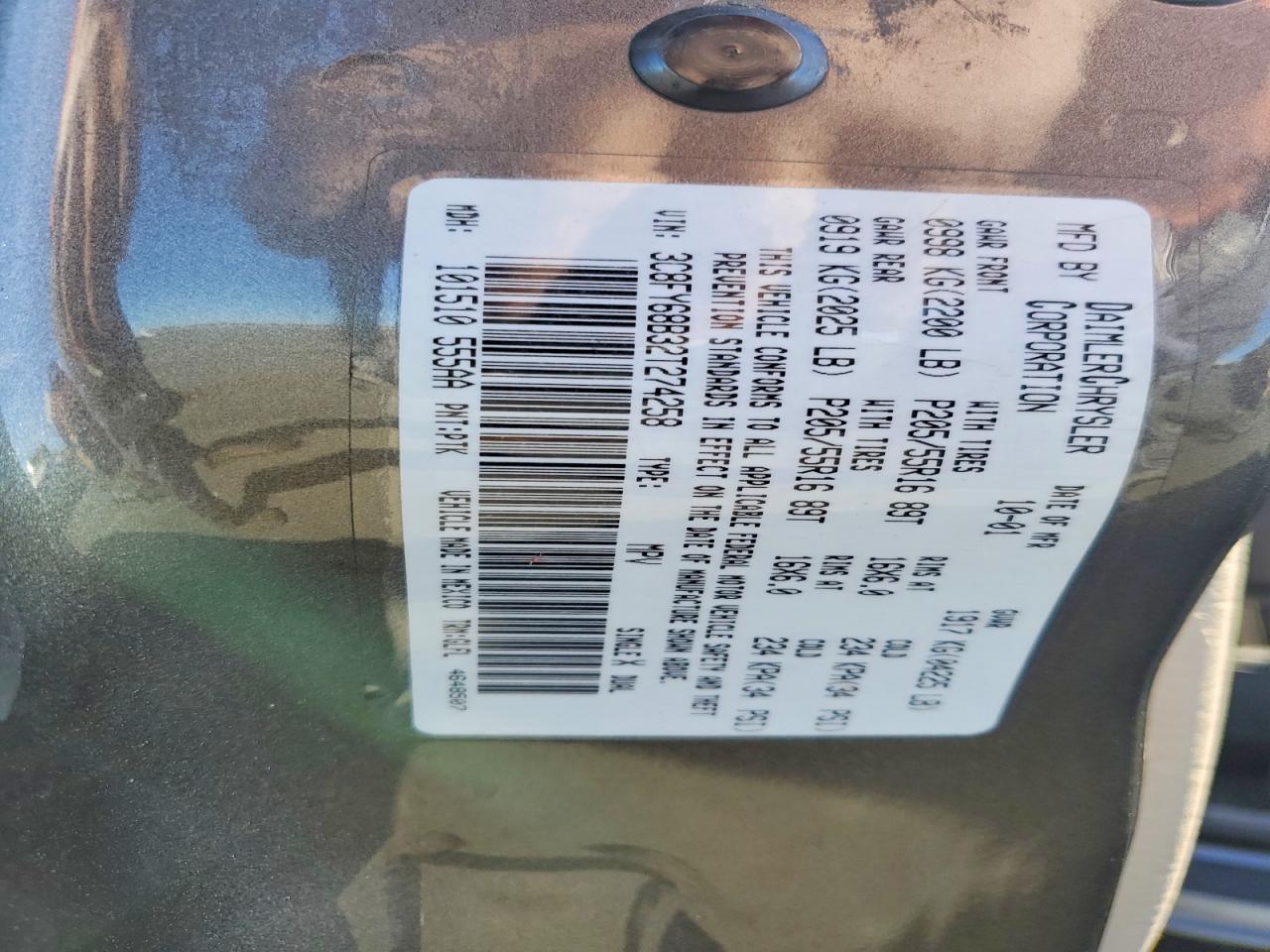2002 Chrysler Pt Cruiser Limited Серый vin: 3C8FY68B32T274258