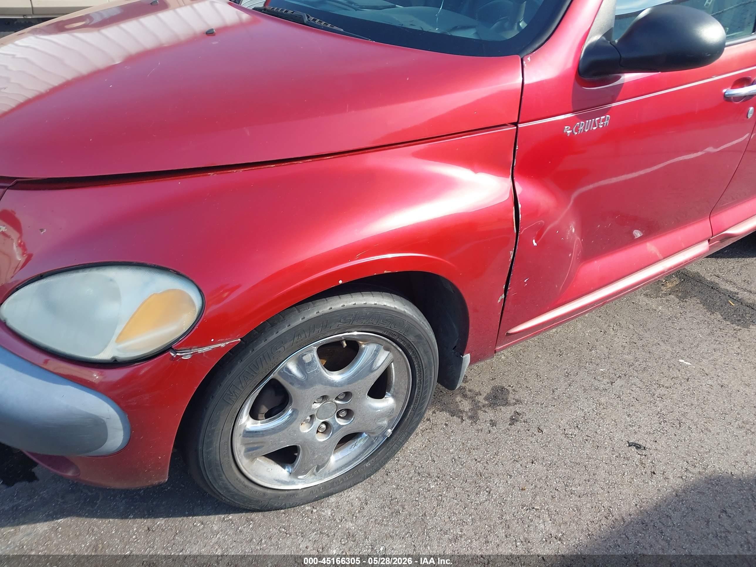 2002 Chrysler Pt Cruiser Limited Red vin: 3C8FY68B52T238457