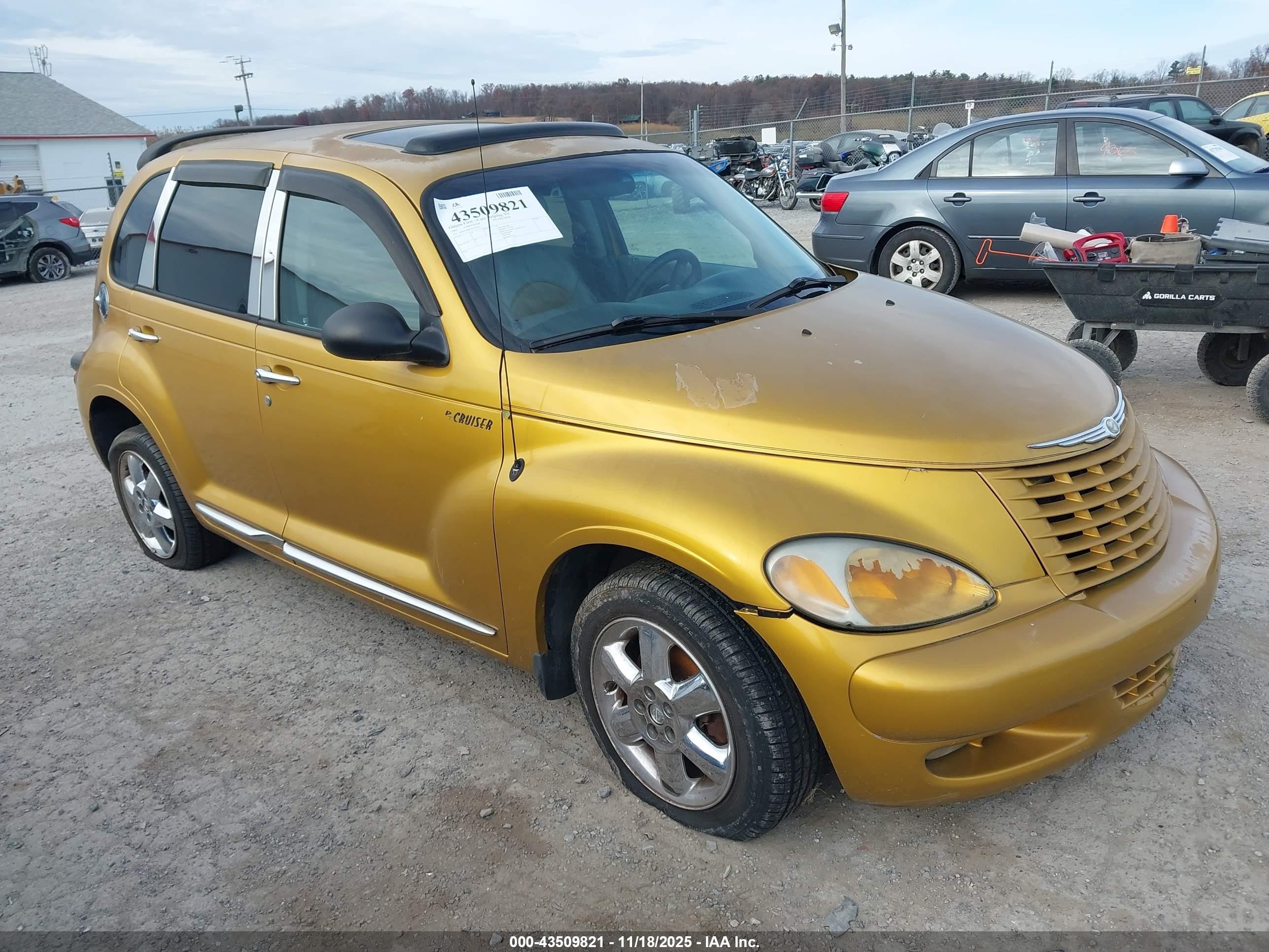 2002 Chrysler Pt Cruiser Limited Gold vin: 3C8FY68B62T343363