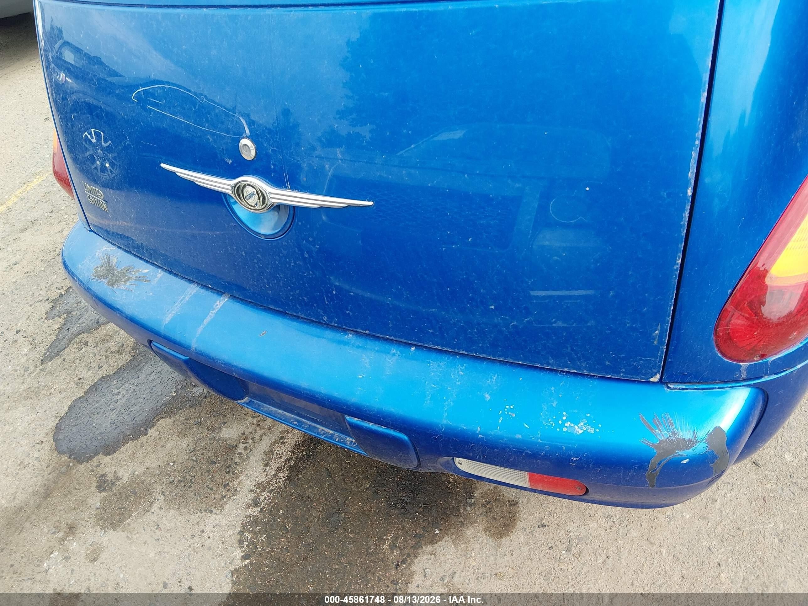 2005 Chrysler Pt Cruiser Limited Blue vin: 3C8FY68B85T567609