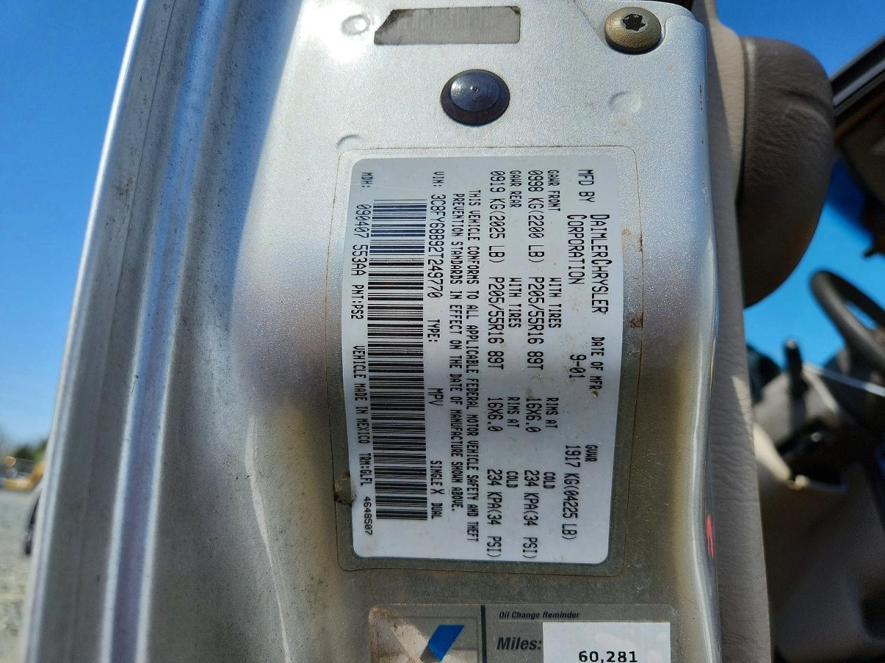 2002 Chrysler Pt Cruiser Limited Silver vin: 3C8FY68B92T249770