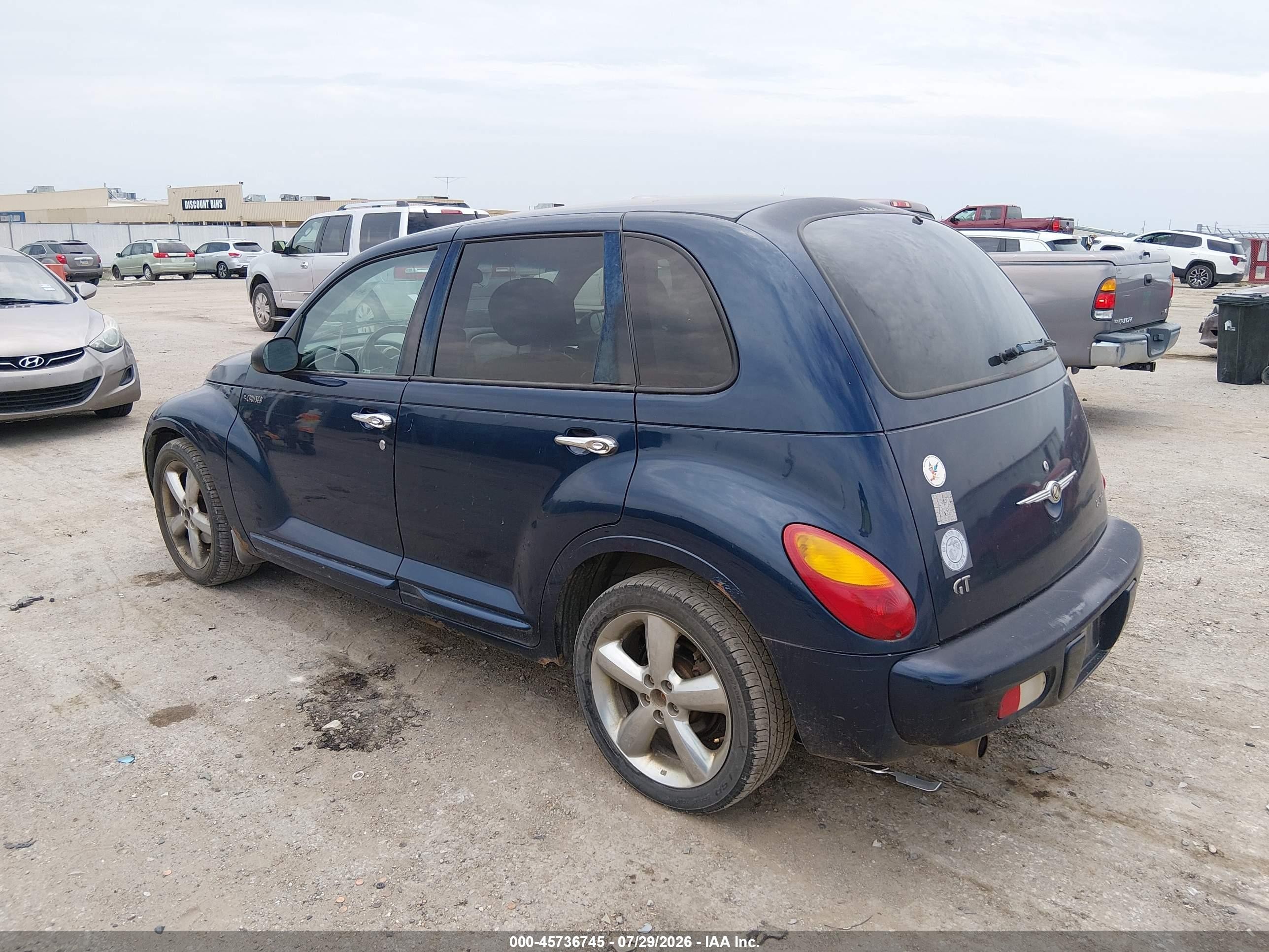 2003 Chrysler Pt Cruiser Gt Blue vin: 3C8FY78G03T563519