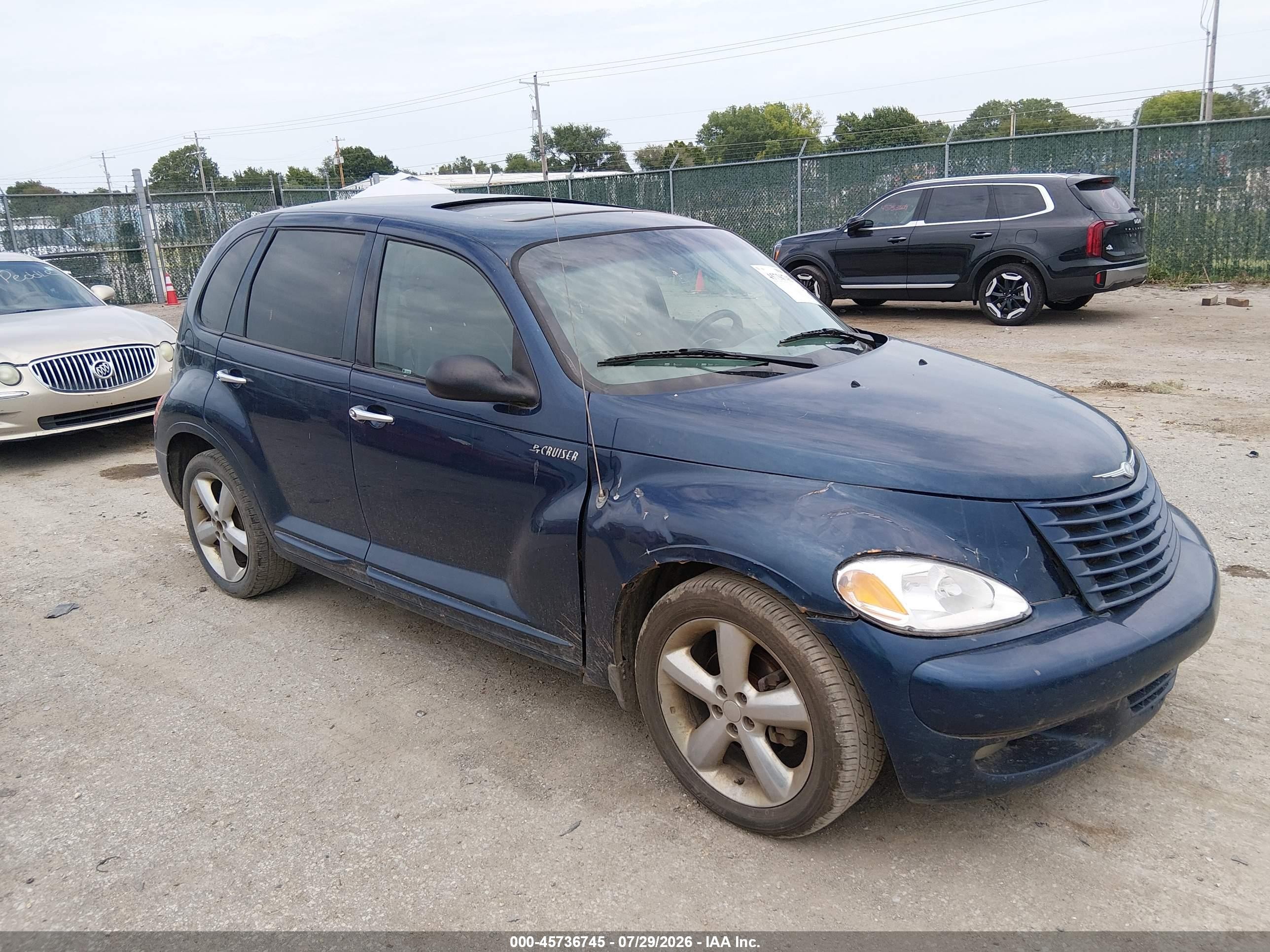 2003 Chrysler Pt Cruiser Gt Blue vin: 3C8FY78G03T563519