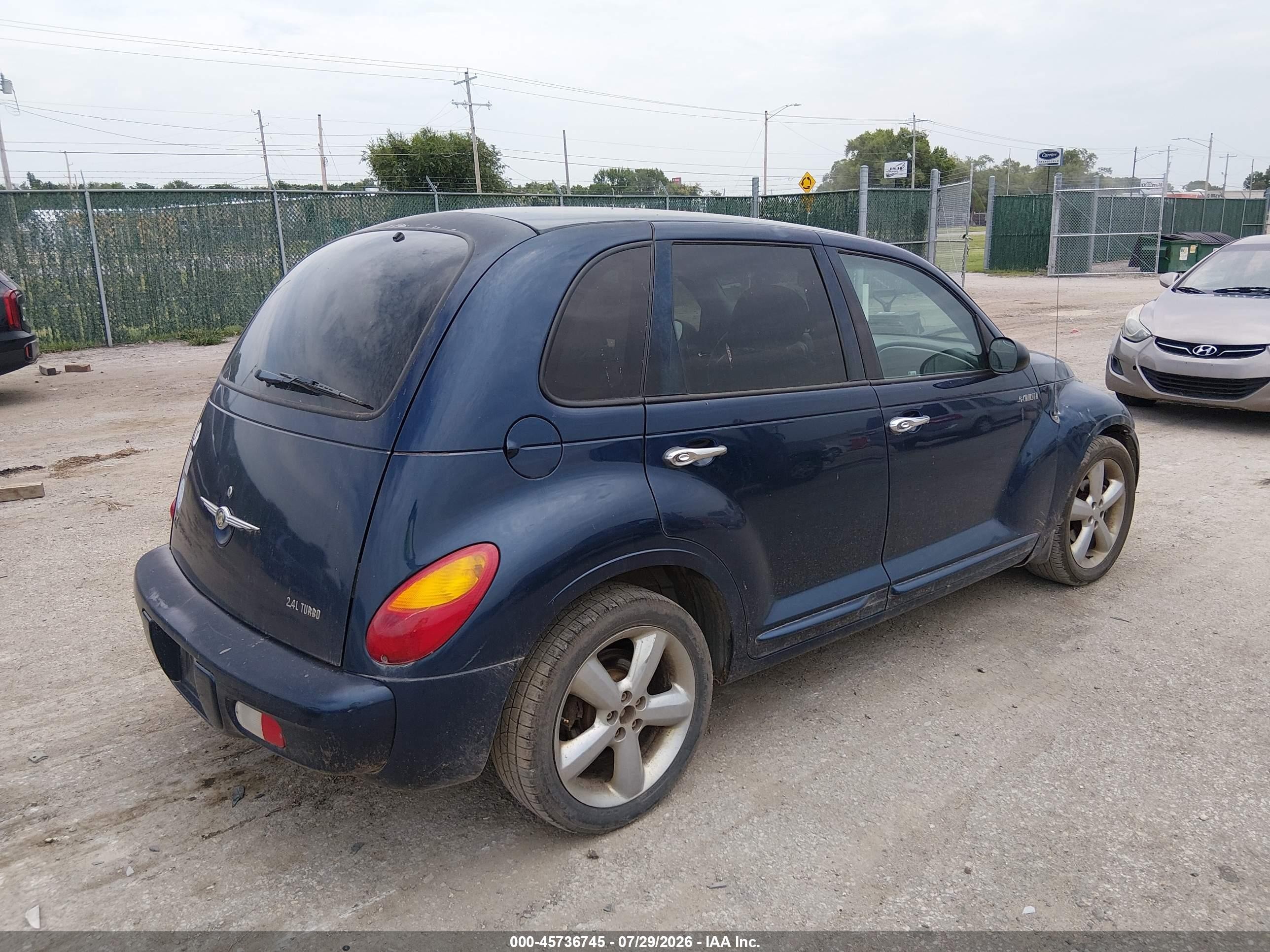 2003 Chrysler Pt Cruiser Gt Blue vin: 3C8FY78G03T563519