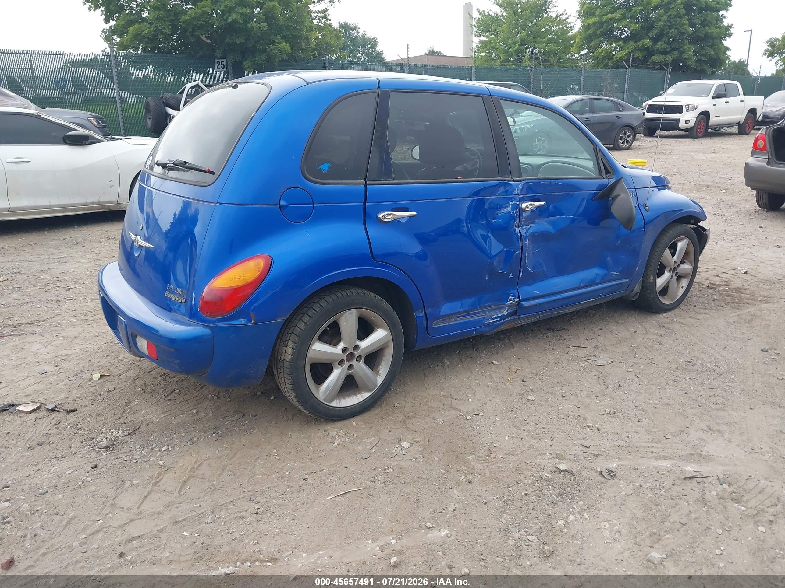 2003 Chrysler Pt Cruiser Gt Blue vin: 3C8FY78G43T568030