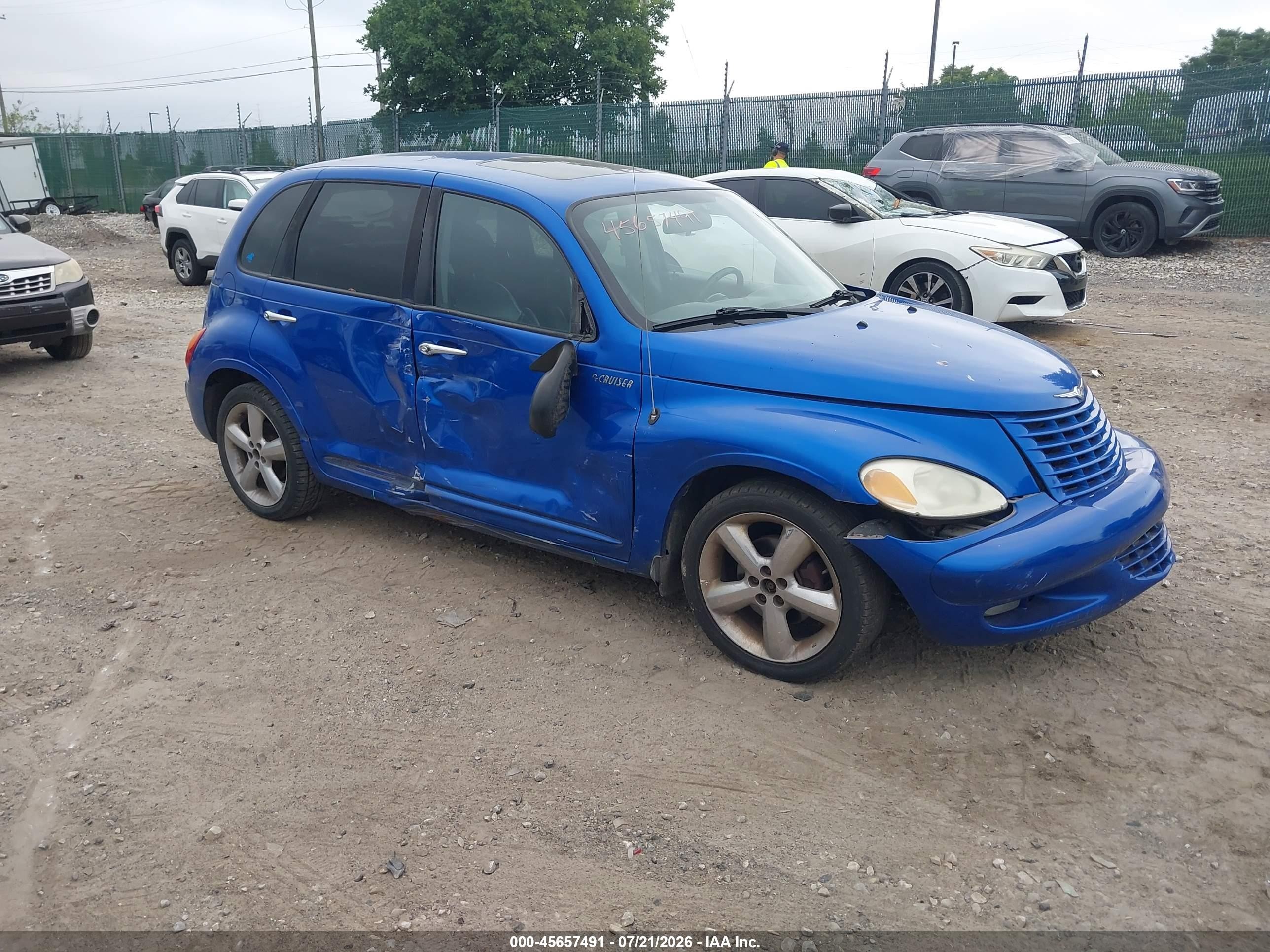 2003 Chrysler Pt Cruiser Gt Blue vin: 3C8FY78G43T568030