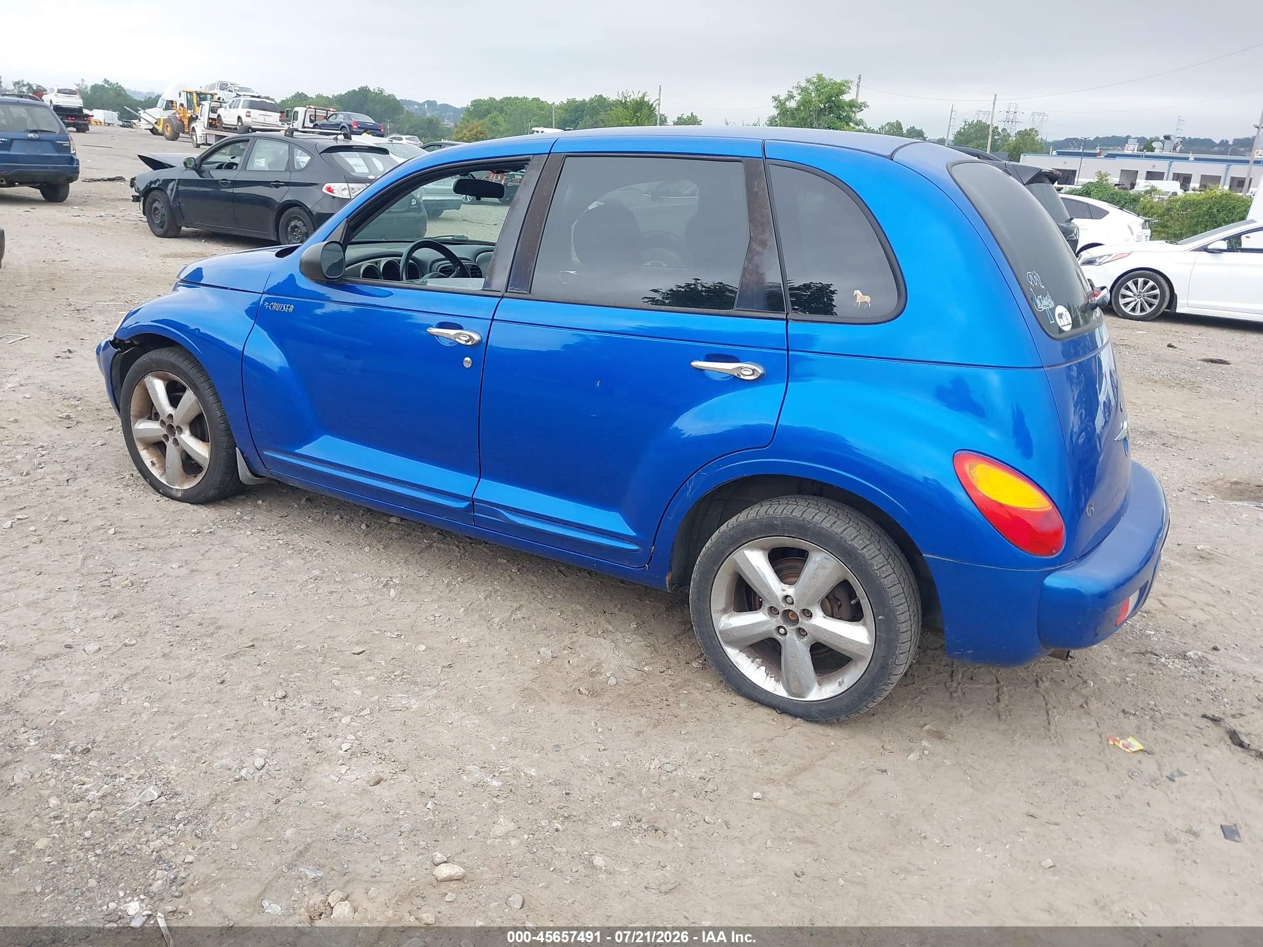 2003 Chrysler Pt Cruiser Gt Blue vin: 3C8FY78G43T568030