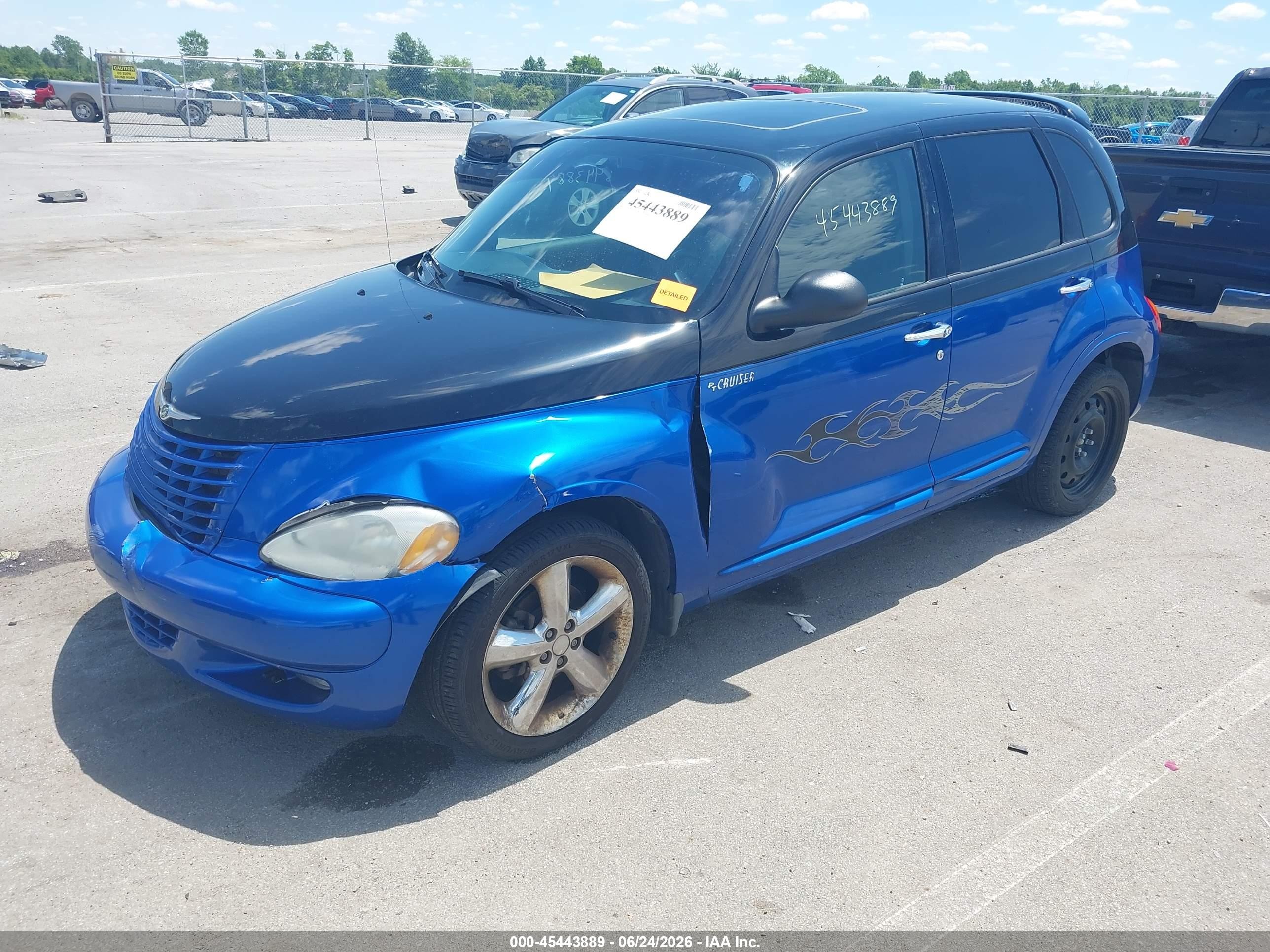 2004 Chrysler Pt Cruiser Gt Синий vin: 3C8FY78GX4T286802