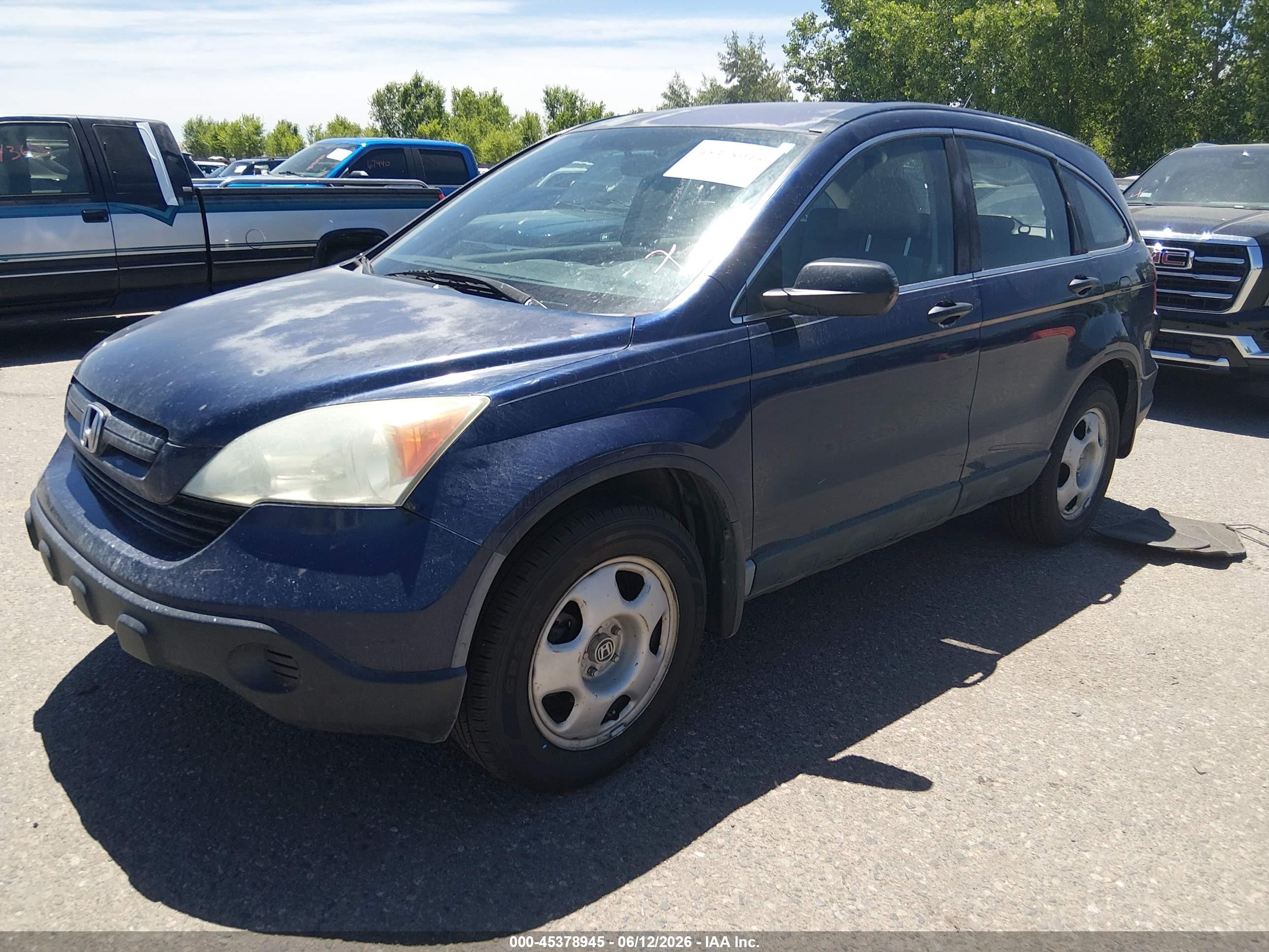 2008 Honda Cr-v Lx Blue vin: 3CZRE38308G704502