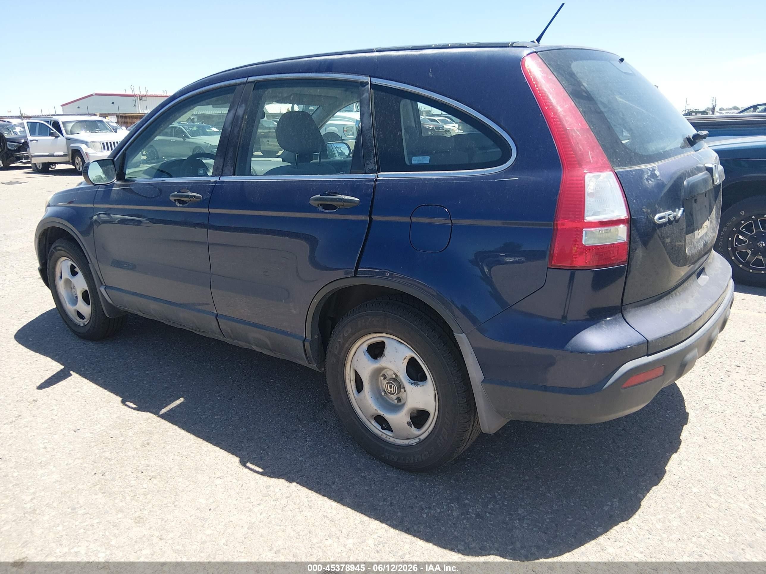2008 Honda Cr-v Lx Blue vin: 3CZRE38308G704502
