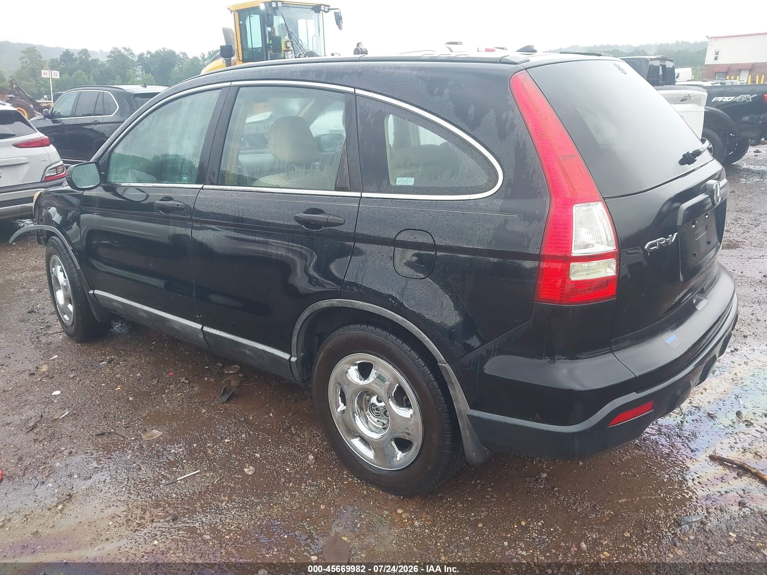 2008 Honda Cr-v Lx Black vin: 3CZRE38318G700667