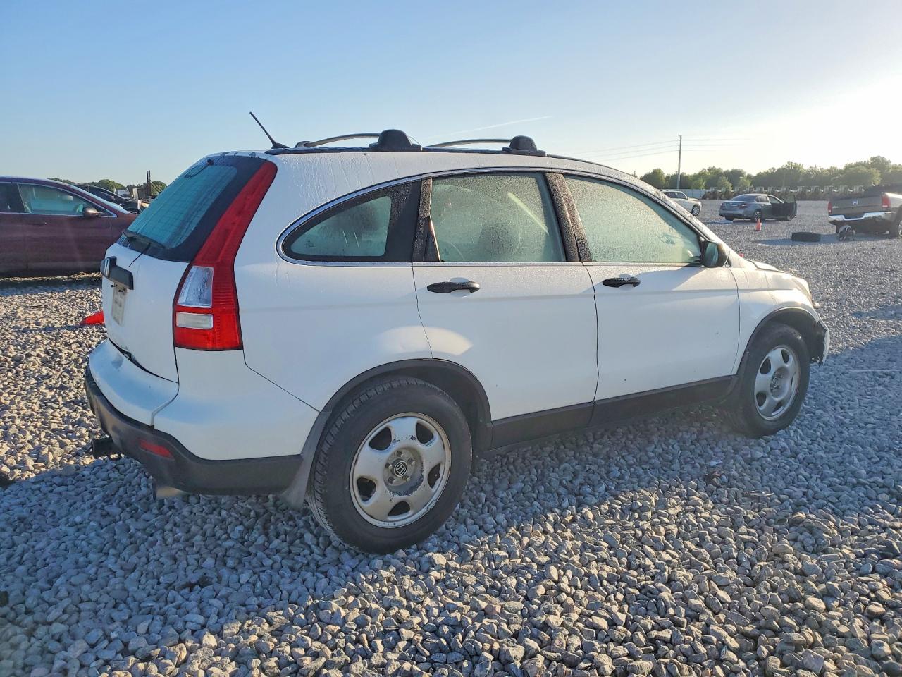 2008 Honda Cr-v Lx White vin: 3CZRE38338G708639