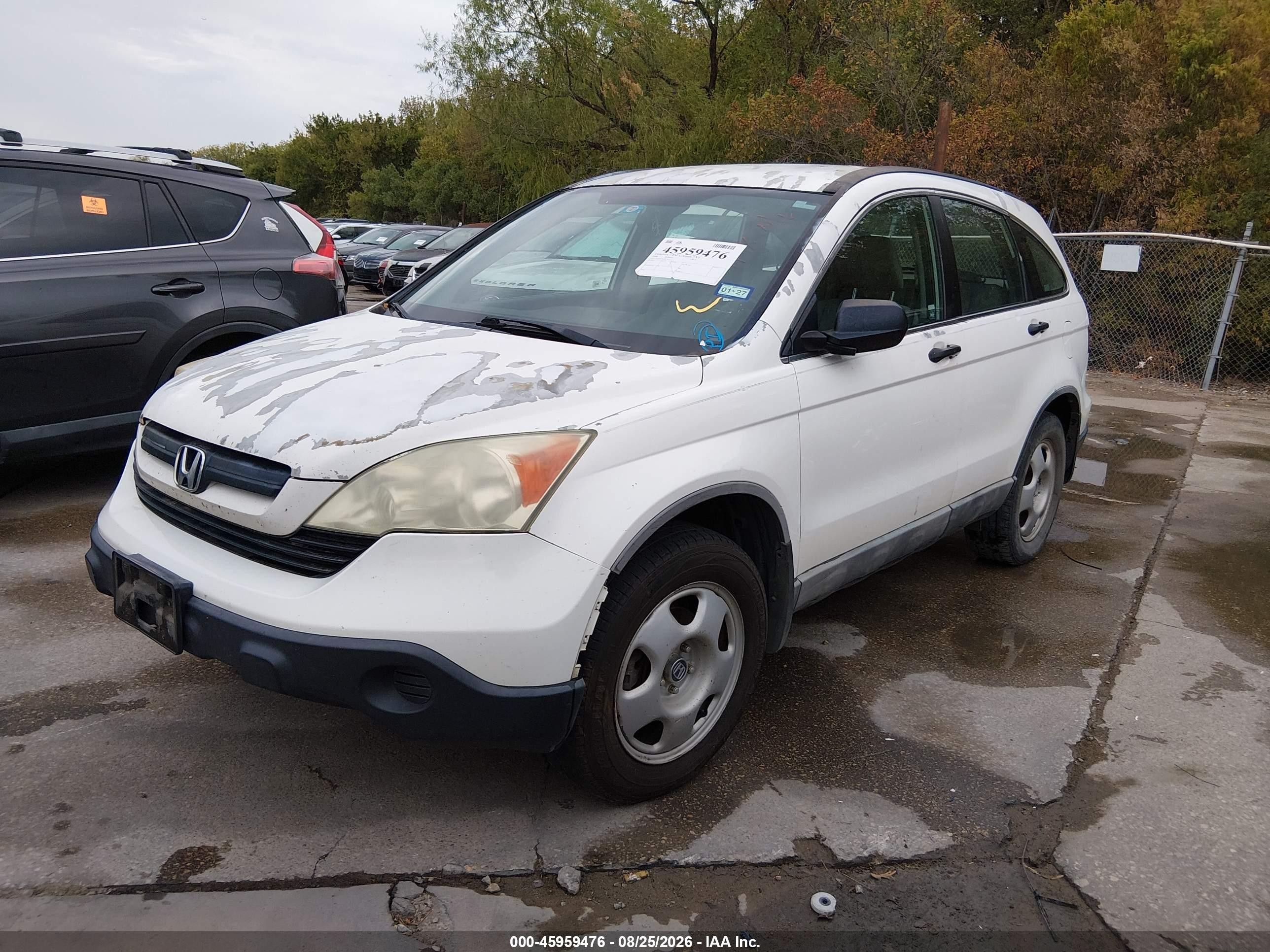 2008 Honda Cr-v Lx White vin: 3CZRE38358G701112