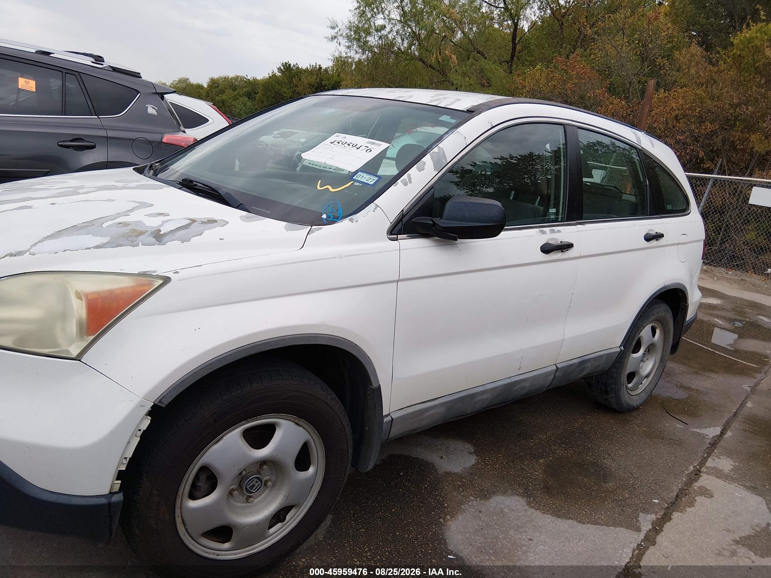 2008 Honda Cr-v Lx White vin: 3CZRE38358G701112