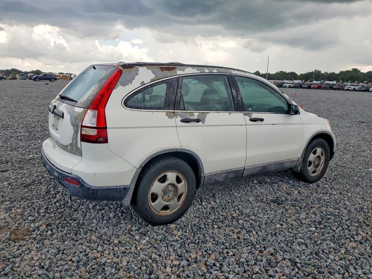 2008 Honda Cr-v Lx White vin: 3CZRE38378G700060